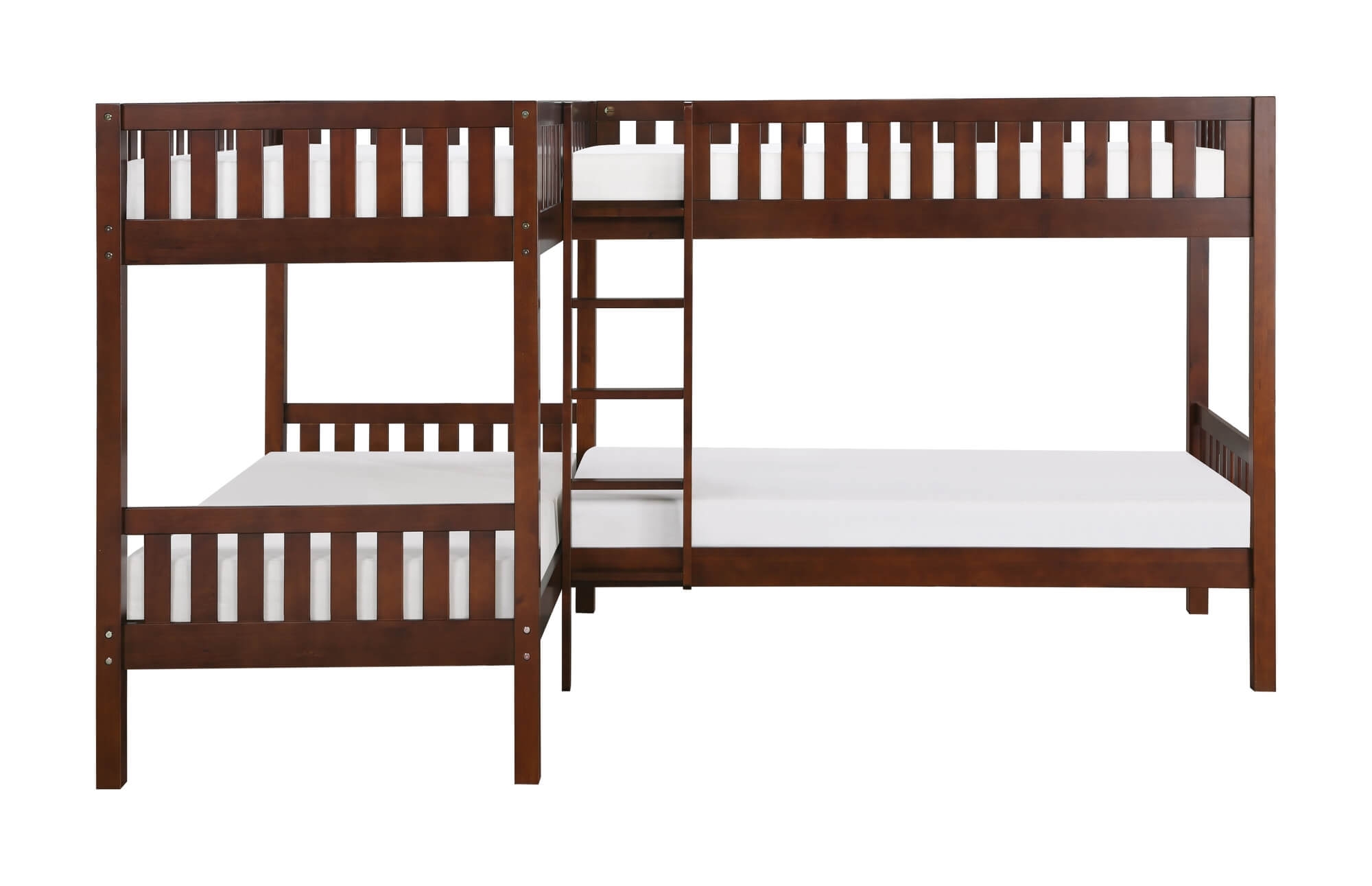 Rowe Wood/Wood Veneer Corner Bunk Bed Set