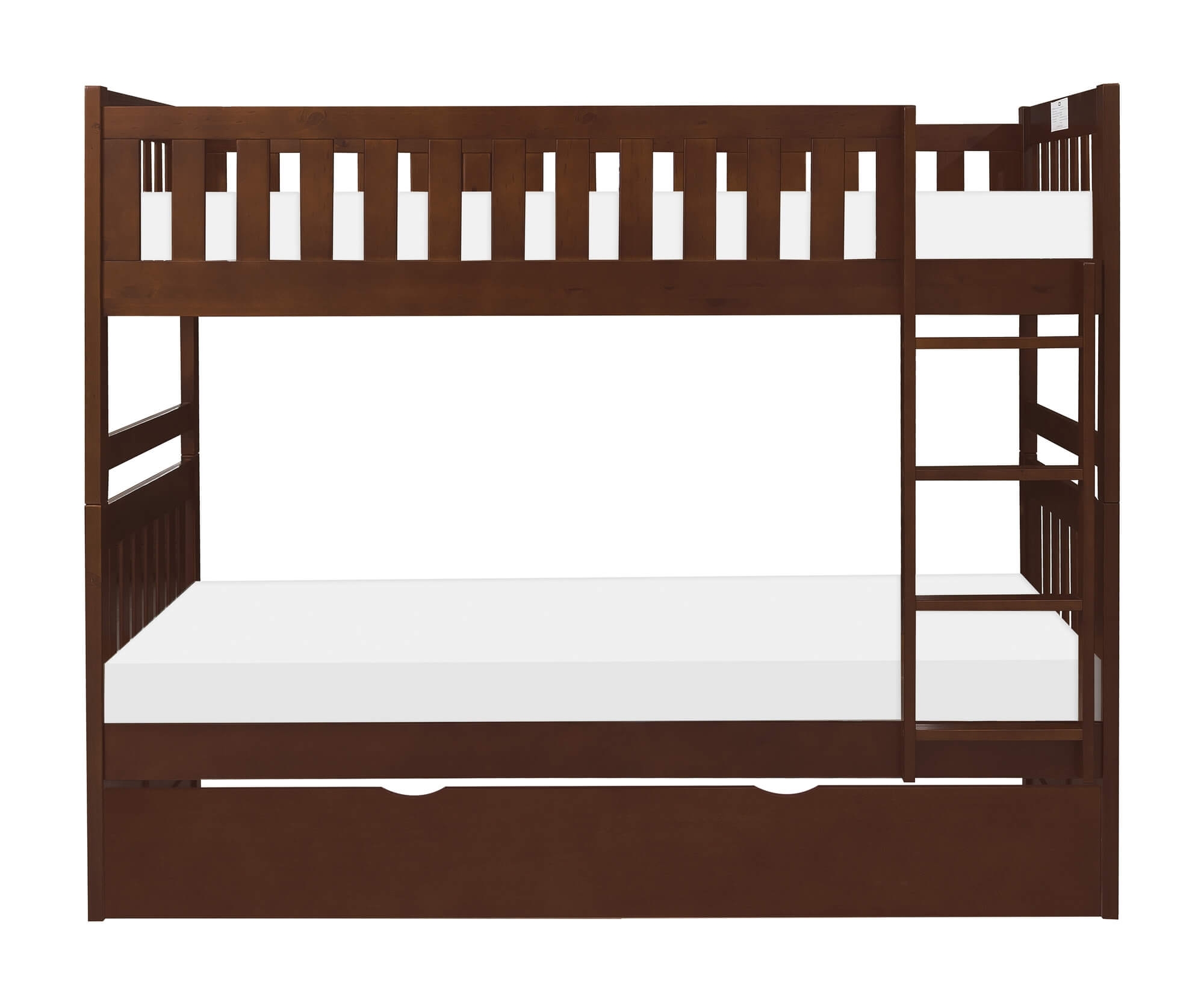 Rowe Wood/Wood Bunk Bed w/ Twin Trundle, Twin/Twin Size
