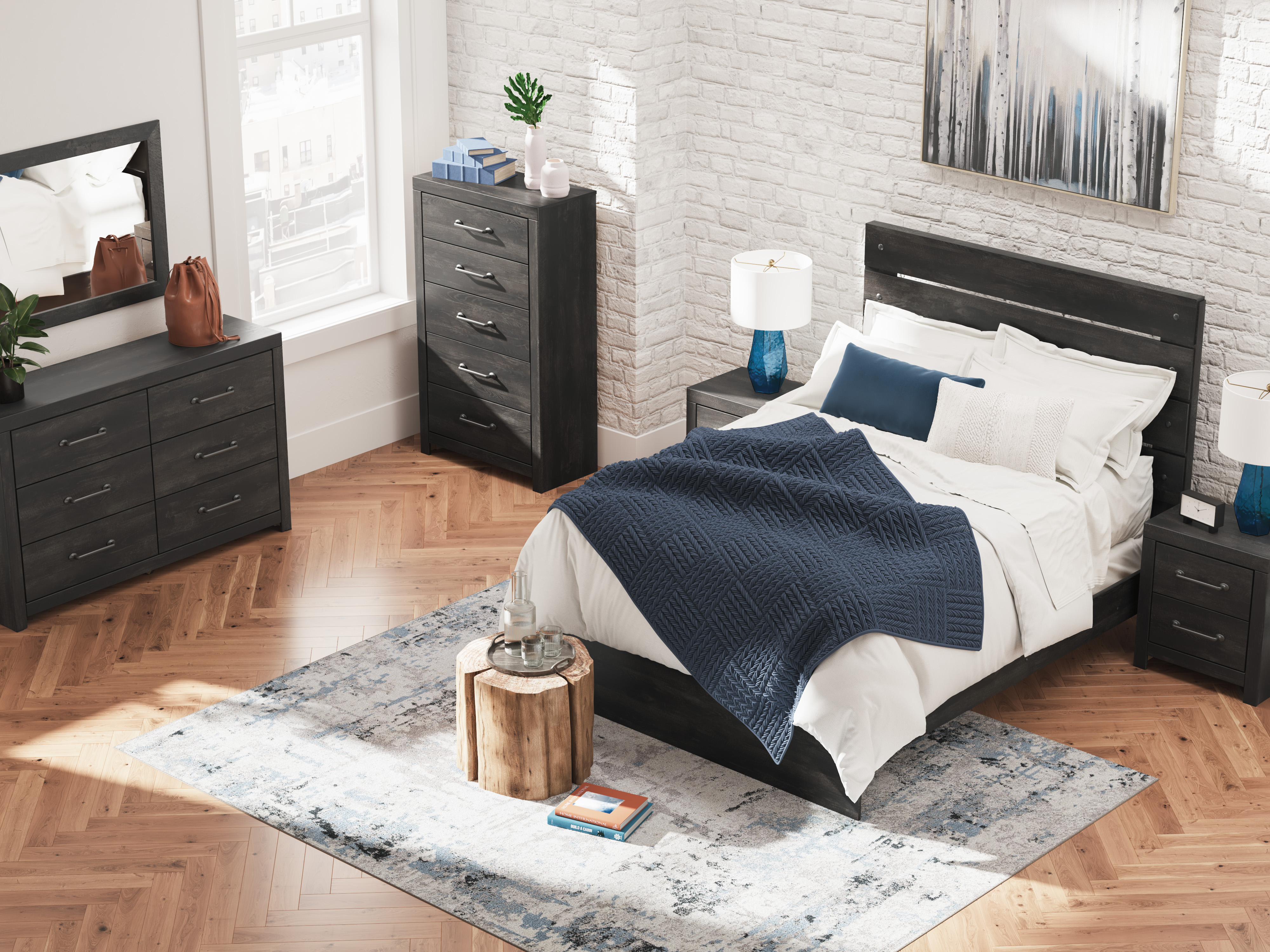Hollivern MDF Panel Bedroom Set