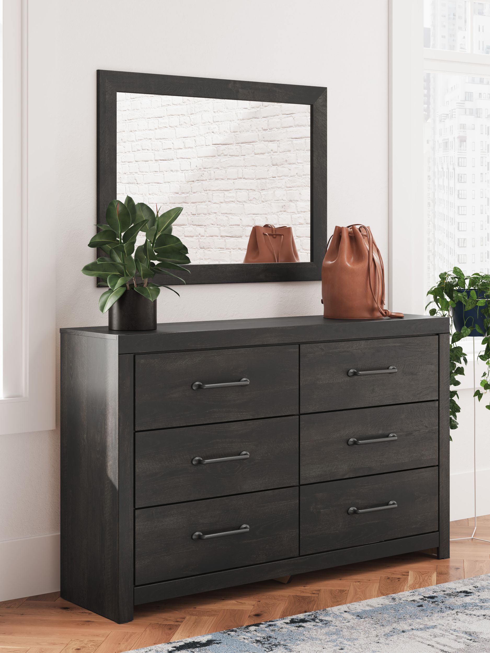 Hollivern MDF Panel Bedroom Set w/4 Drawers