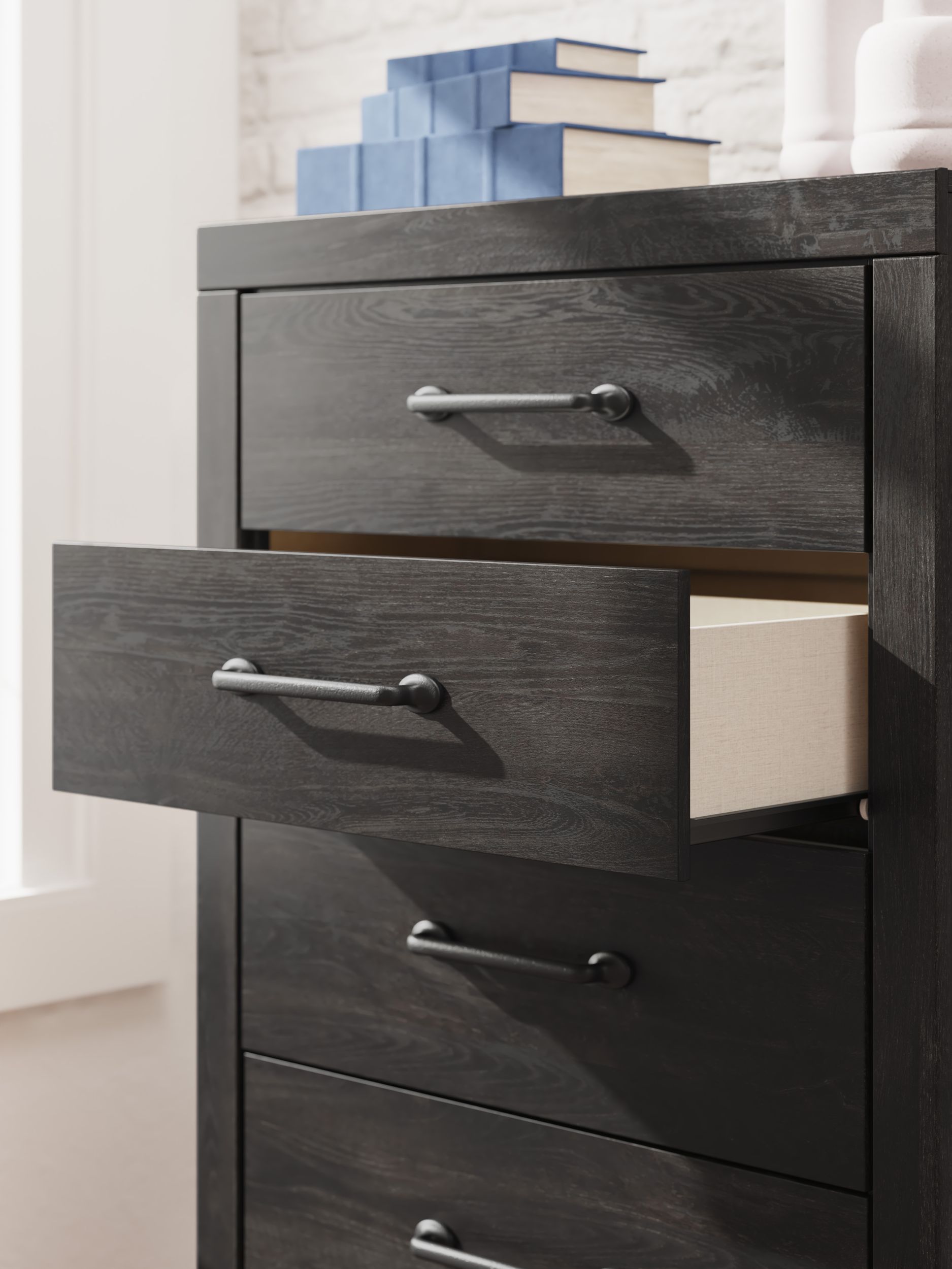 Hollivern MDF Panel Bedroom Set w/2 Drawers