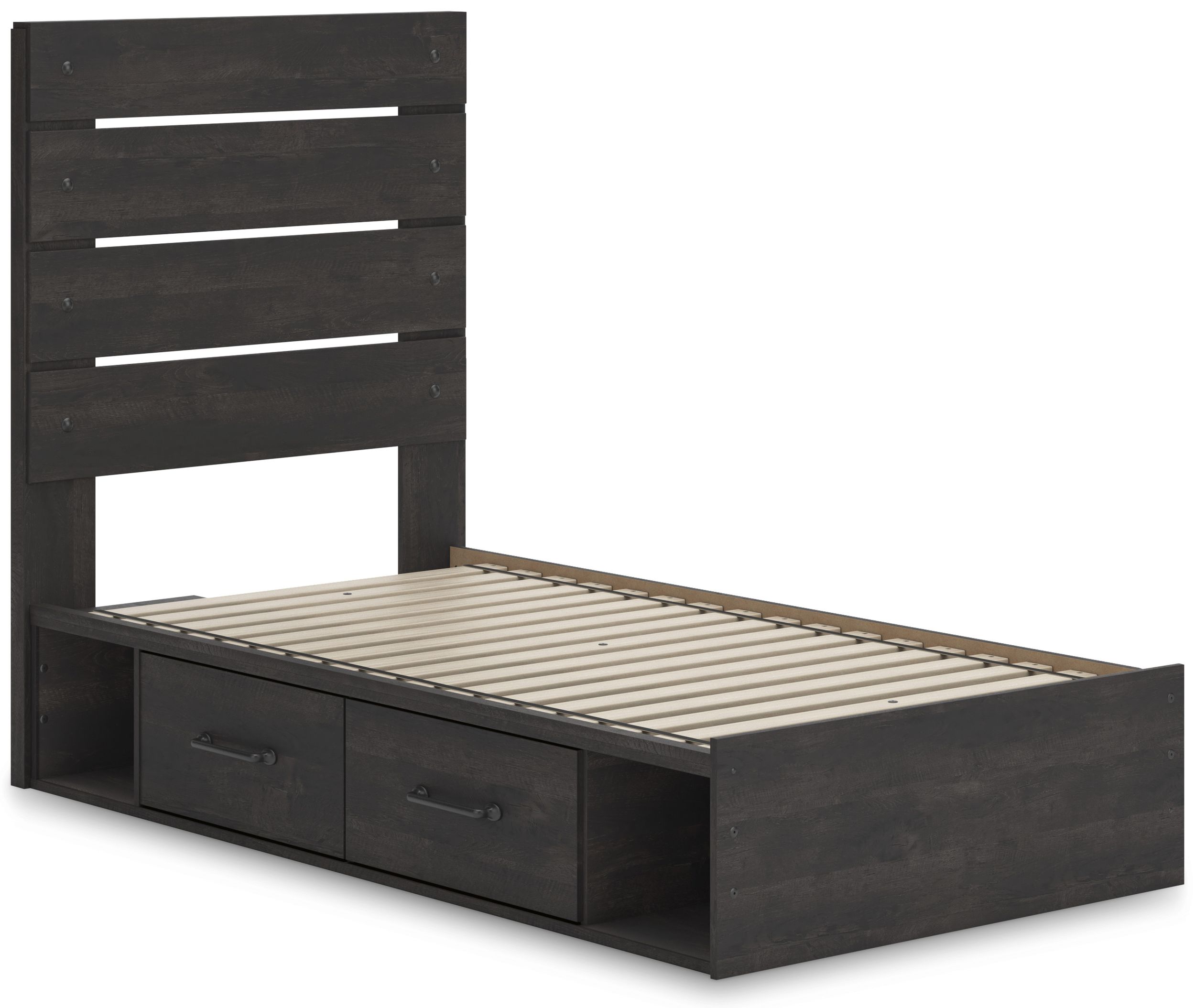 Hollivern MDF Panel Bed w/2 Drawers