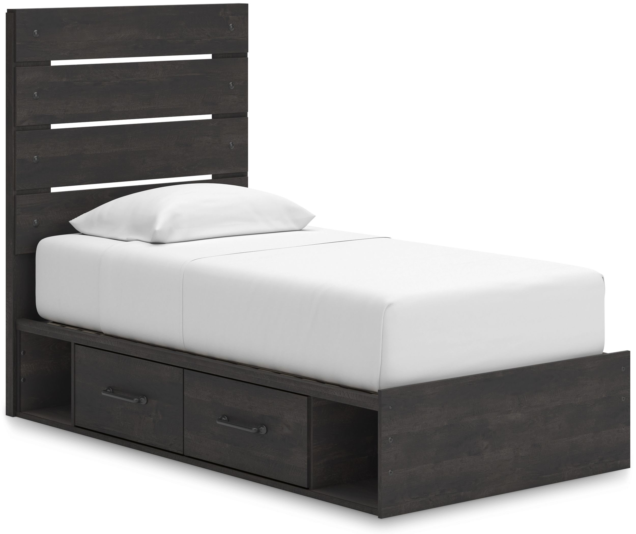 Hollivern MDF Panel Bed w/2 Drawers