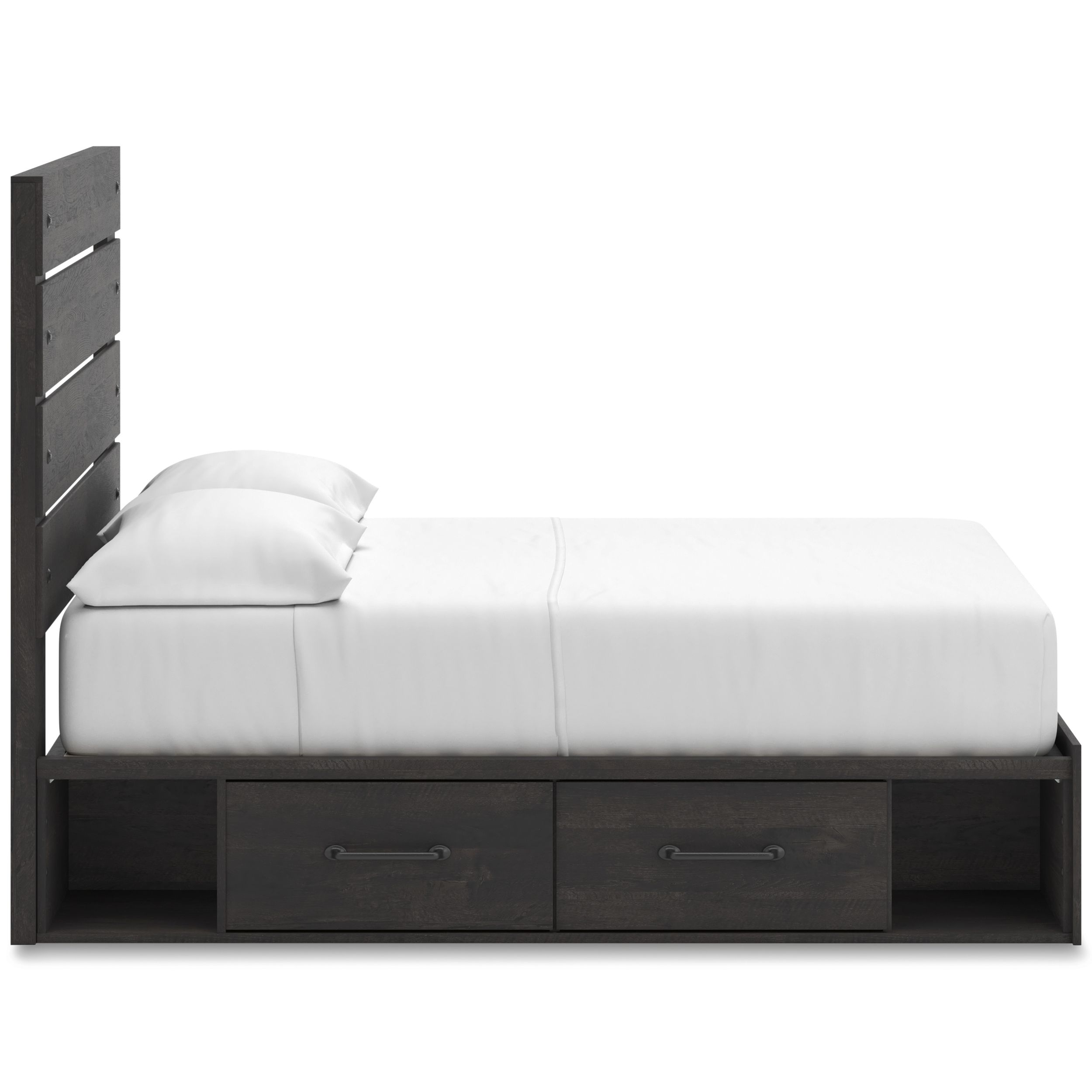 Hollivern MDF Panel Bed w/2 Drawers, King Size