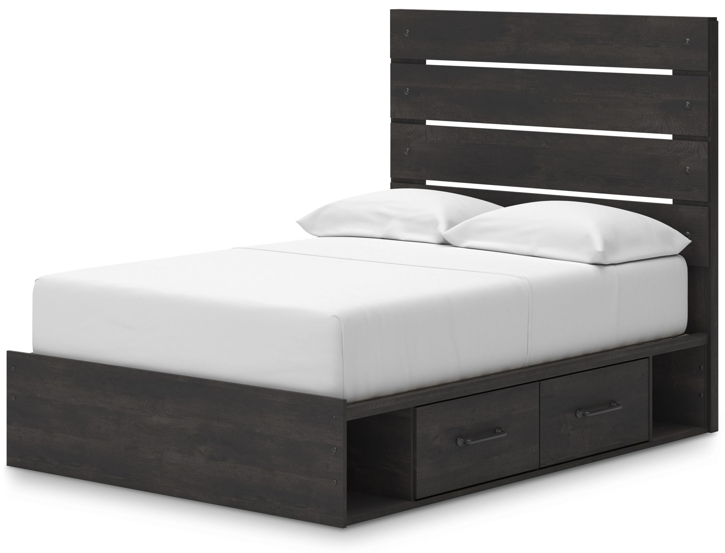 Hollivern MDF Panel Bed w/4 Drawers, Queen Size