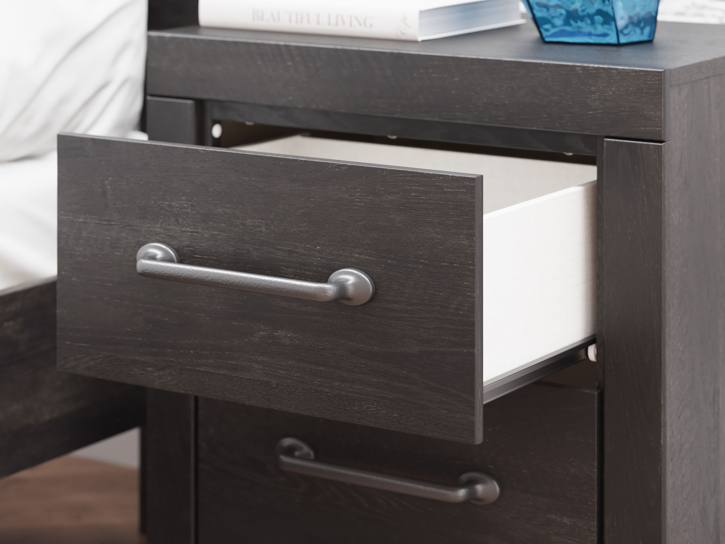 Hollivern MDF Nightstand w/2 Drawers
