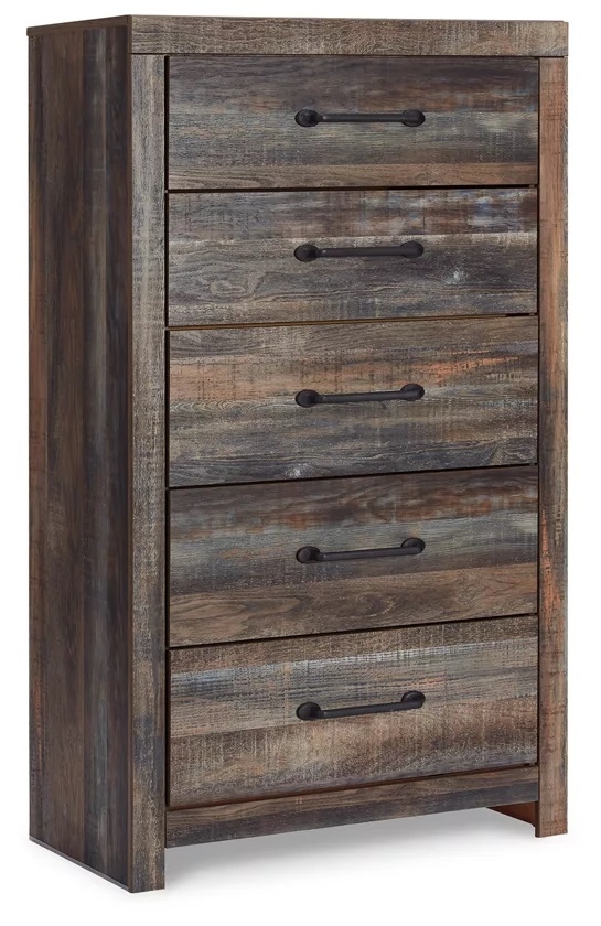 Ashley SM Drystan Wood Panel Bedroom Set w/LED Light