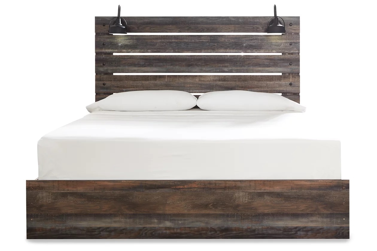Ashley SM Drystan Wood Panel Bed w/LED Light, King Size