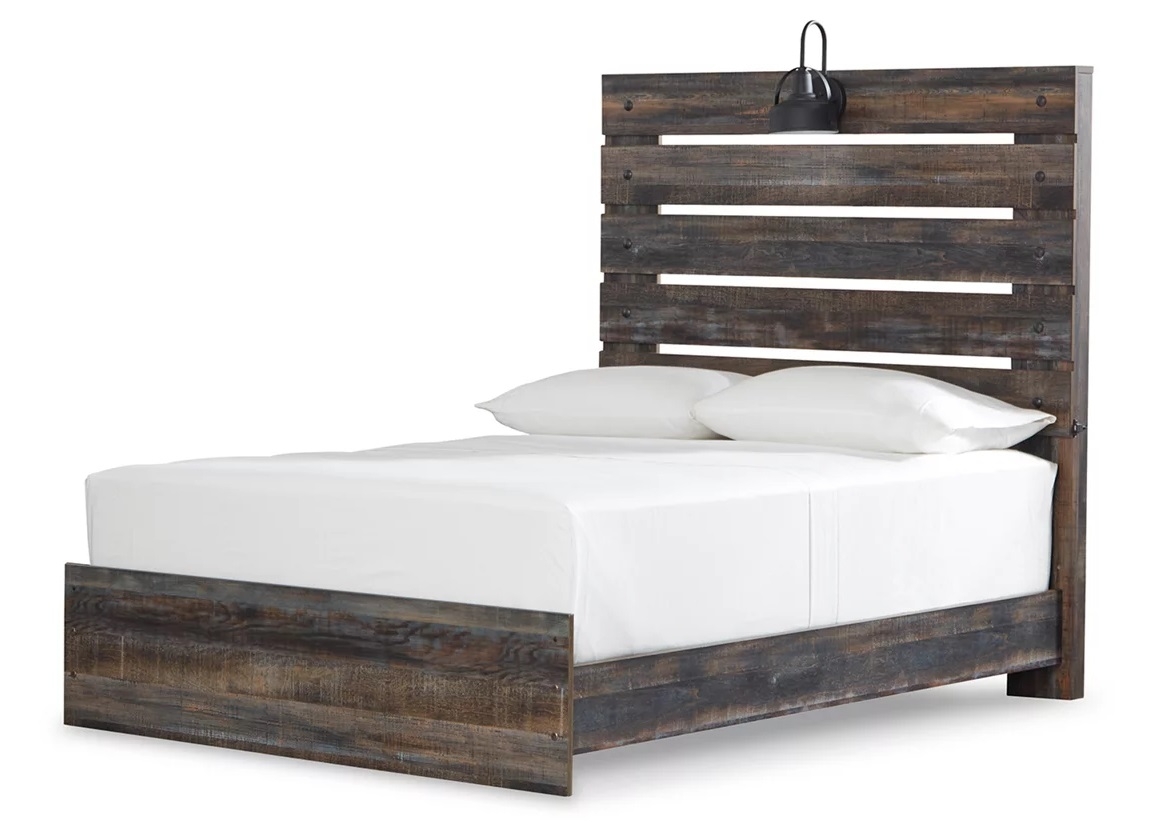 Ashley SM Drystan Wood Panel Bed w/LED Light