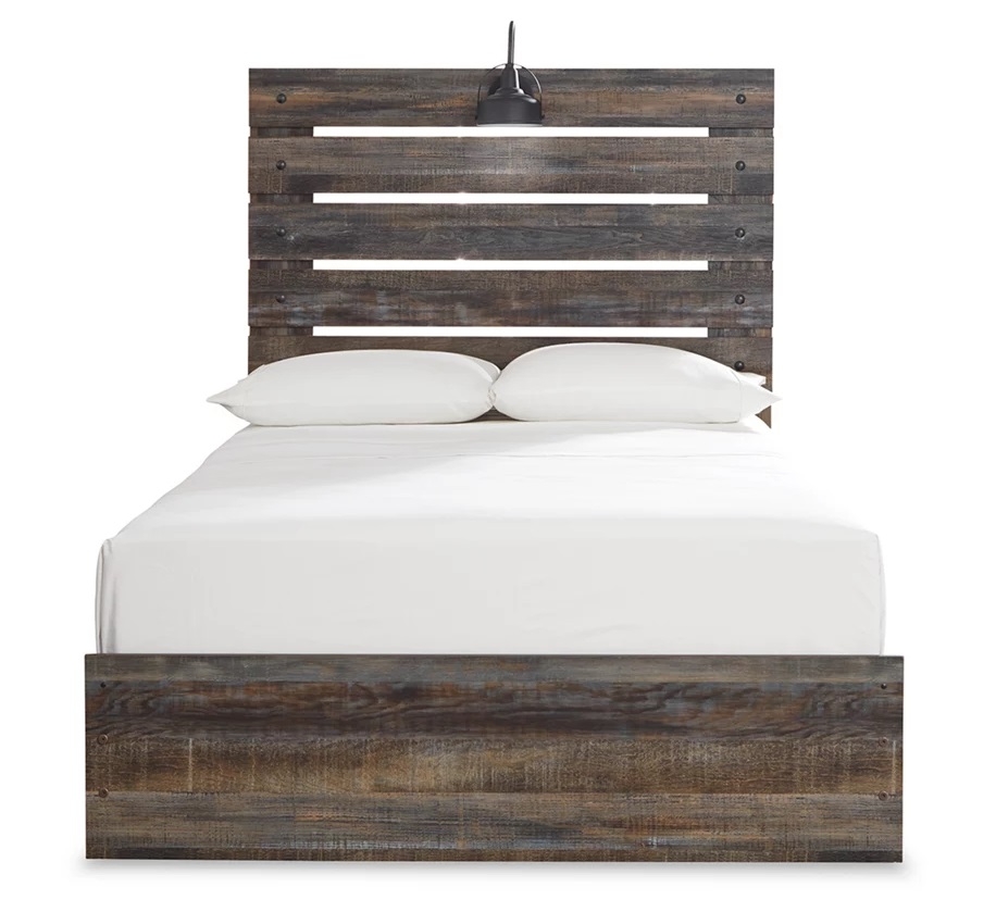 Drystan Wood Panel Bed w/LED Light, Full Size