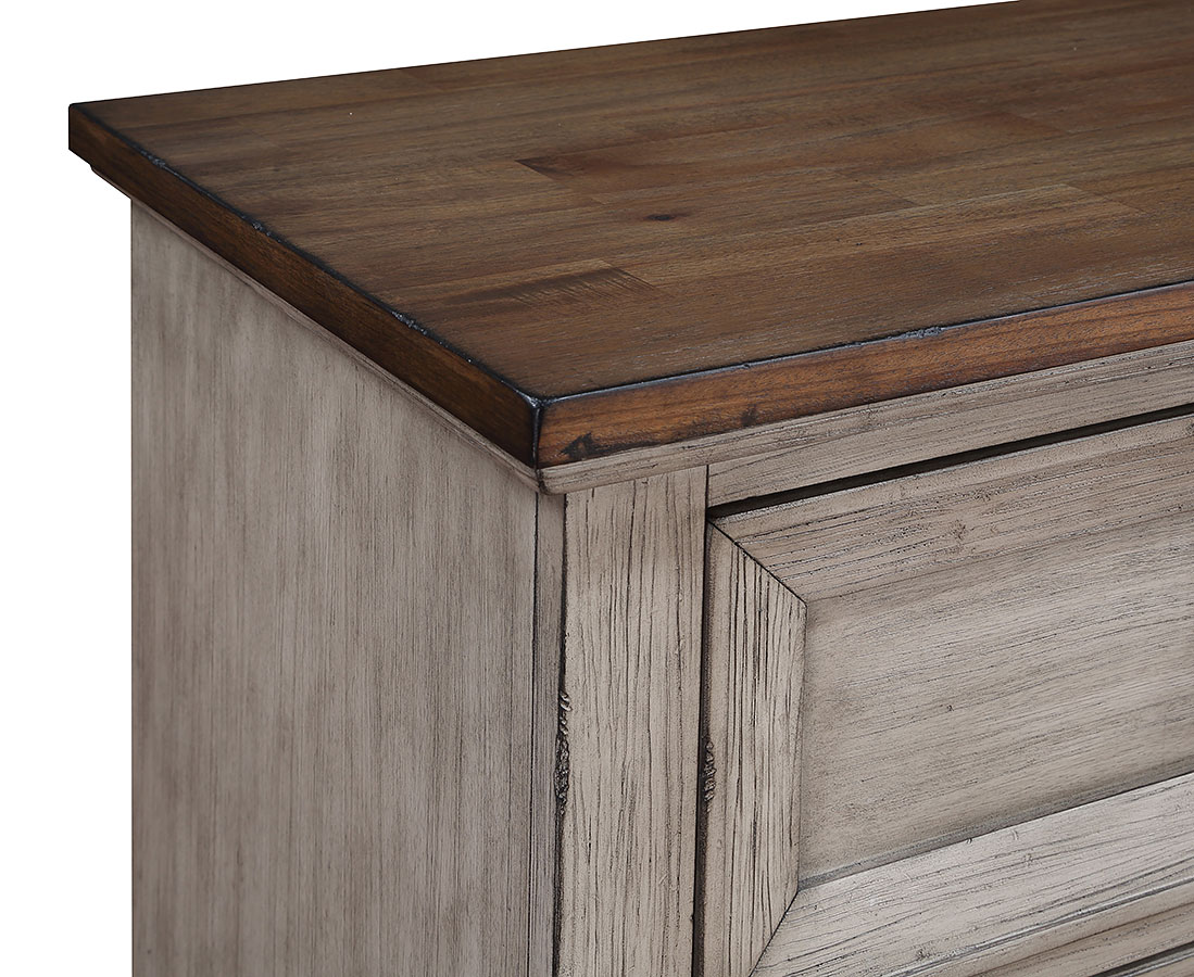SM Mariana Wood Nightstand w/2 Drawers & USB