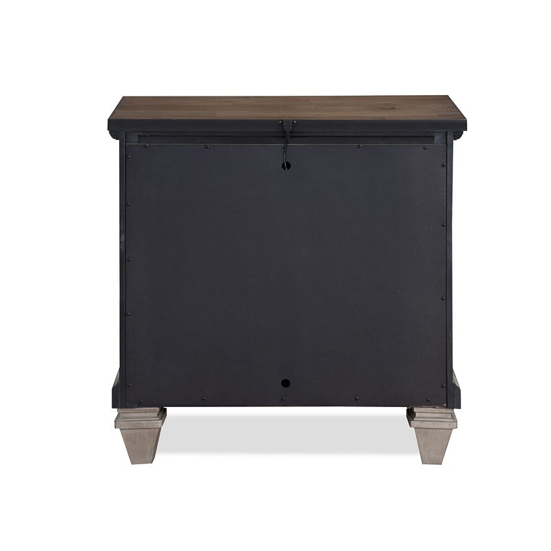 SM Mariana Wood Nightstand w/2 Drawers & USB