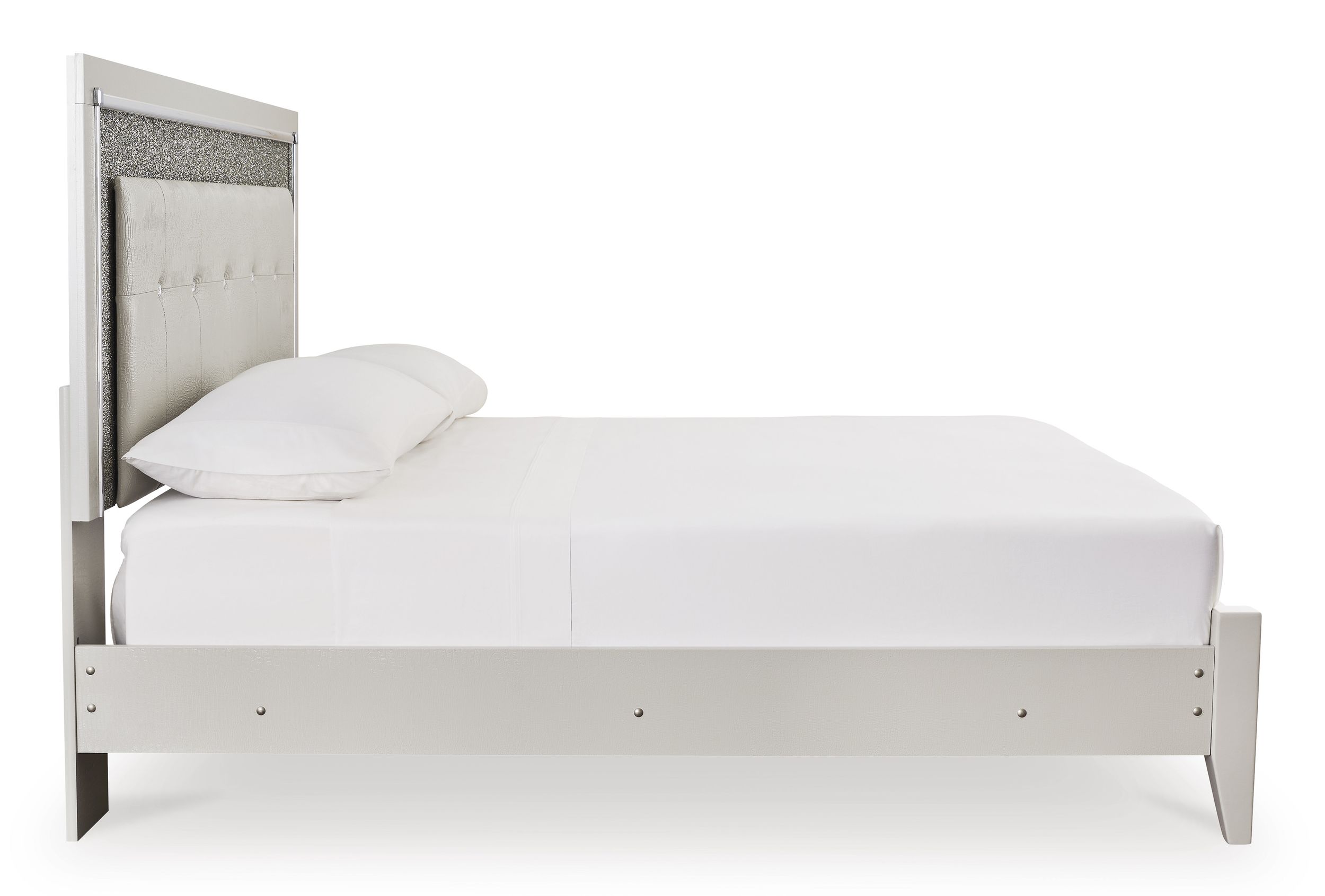 Zyniden Upholstered Panel Bed w/LED Light, King Size
