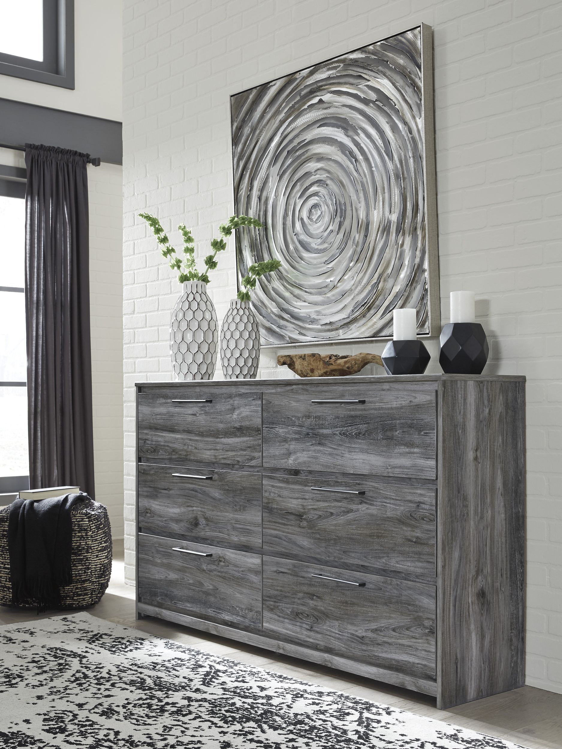 Baystorm MDF/Wood Veneer Dresser w/6 Drawers