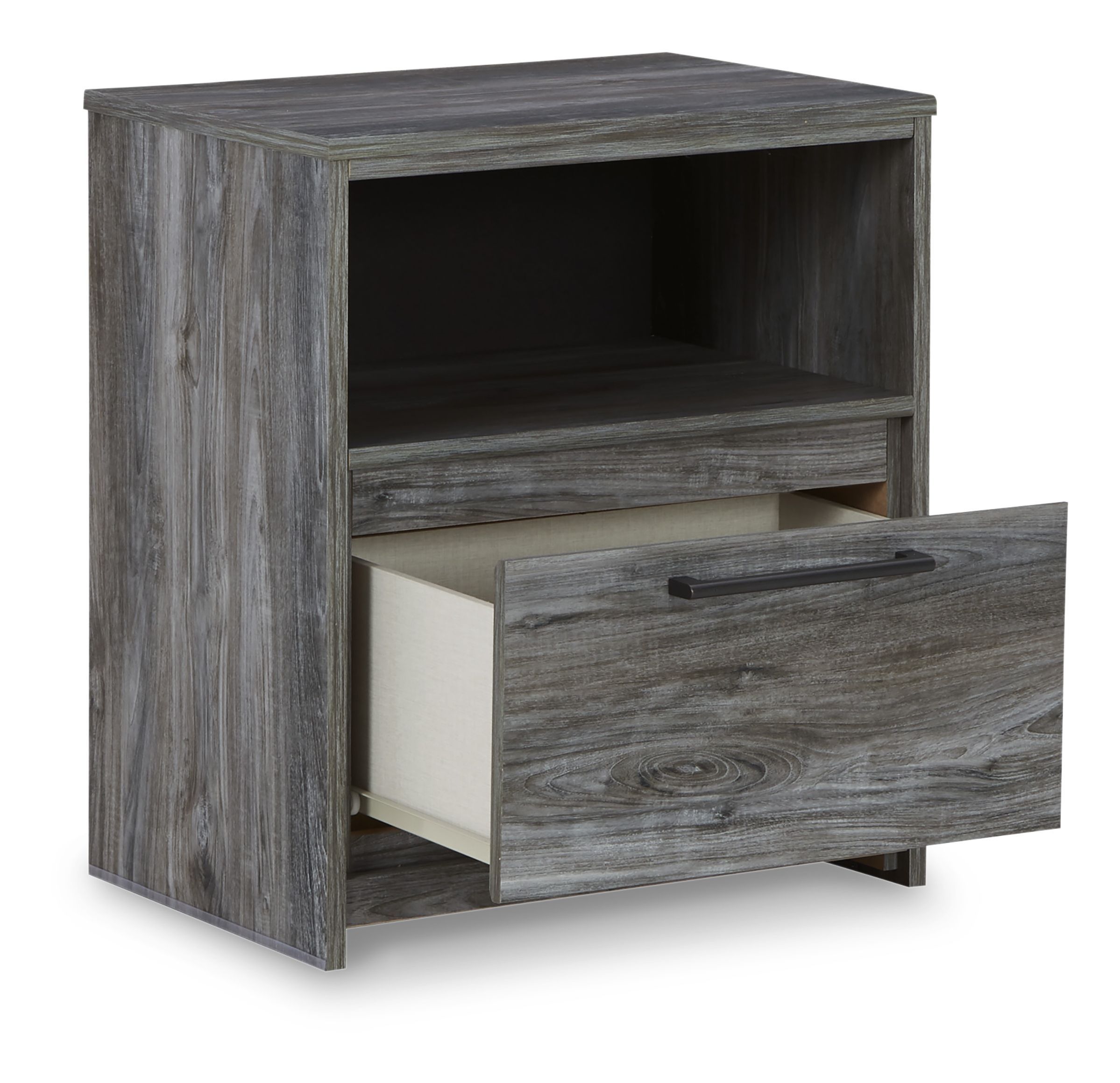 Baystorm MDF/Wood Veneer Nightstand w/Drawer