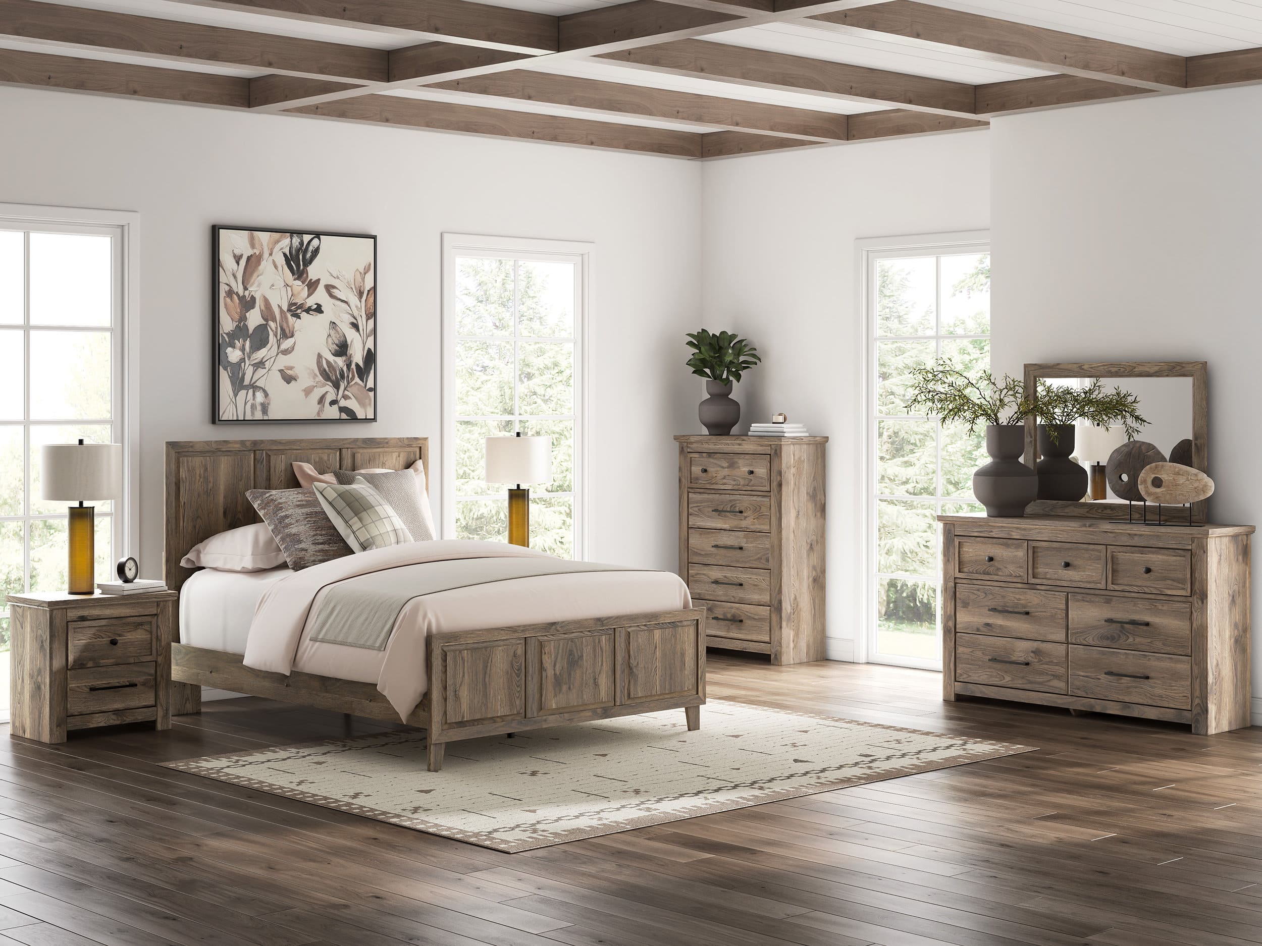 Rusticott MDF Dresser w/7 Drawers