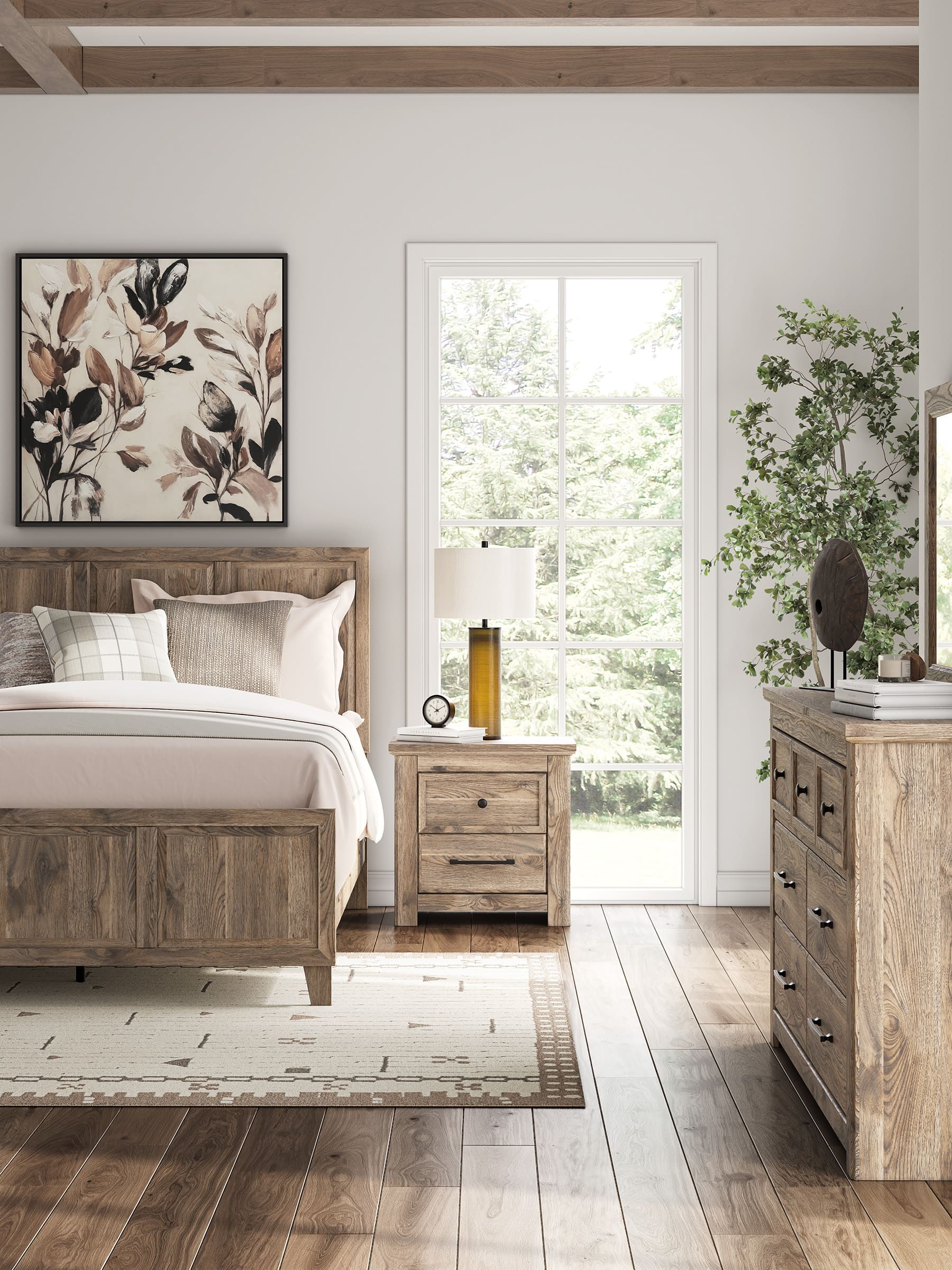 Rusticott MDF Panel Bedroom Set