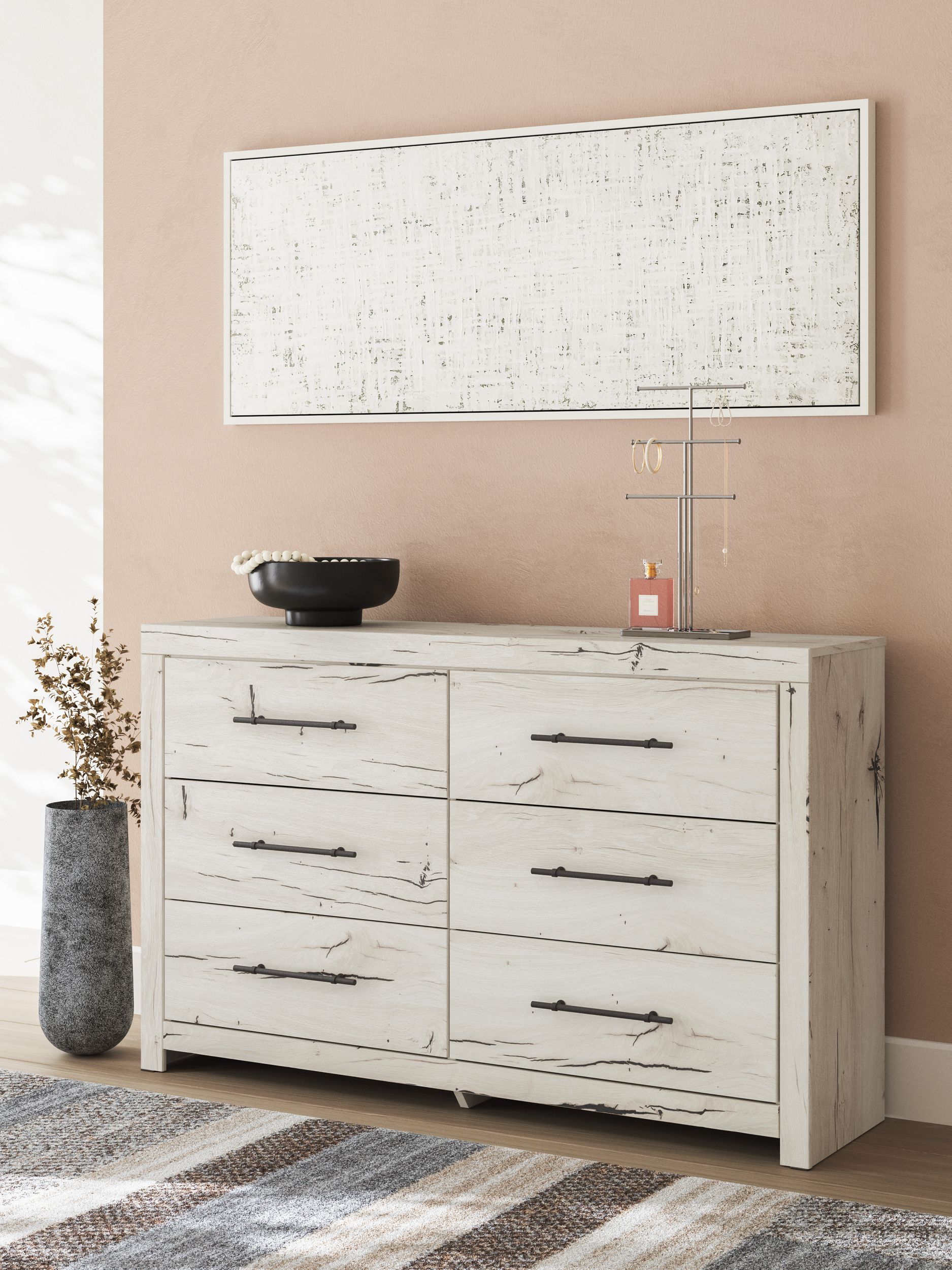 Lawroy MDF Double Dresser w/6 Drawers