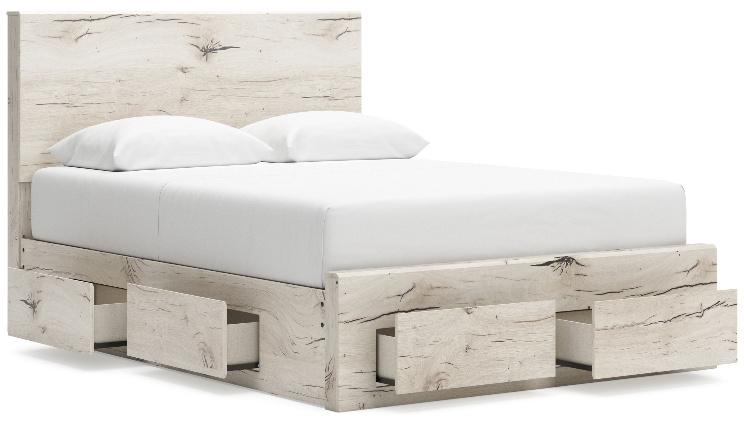 Lawroy MDF Panel Storage Bed w/6 Drawers