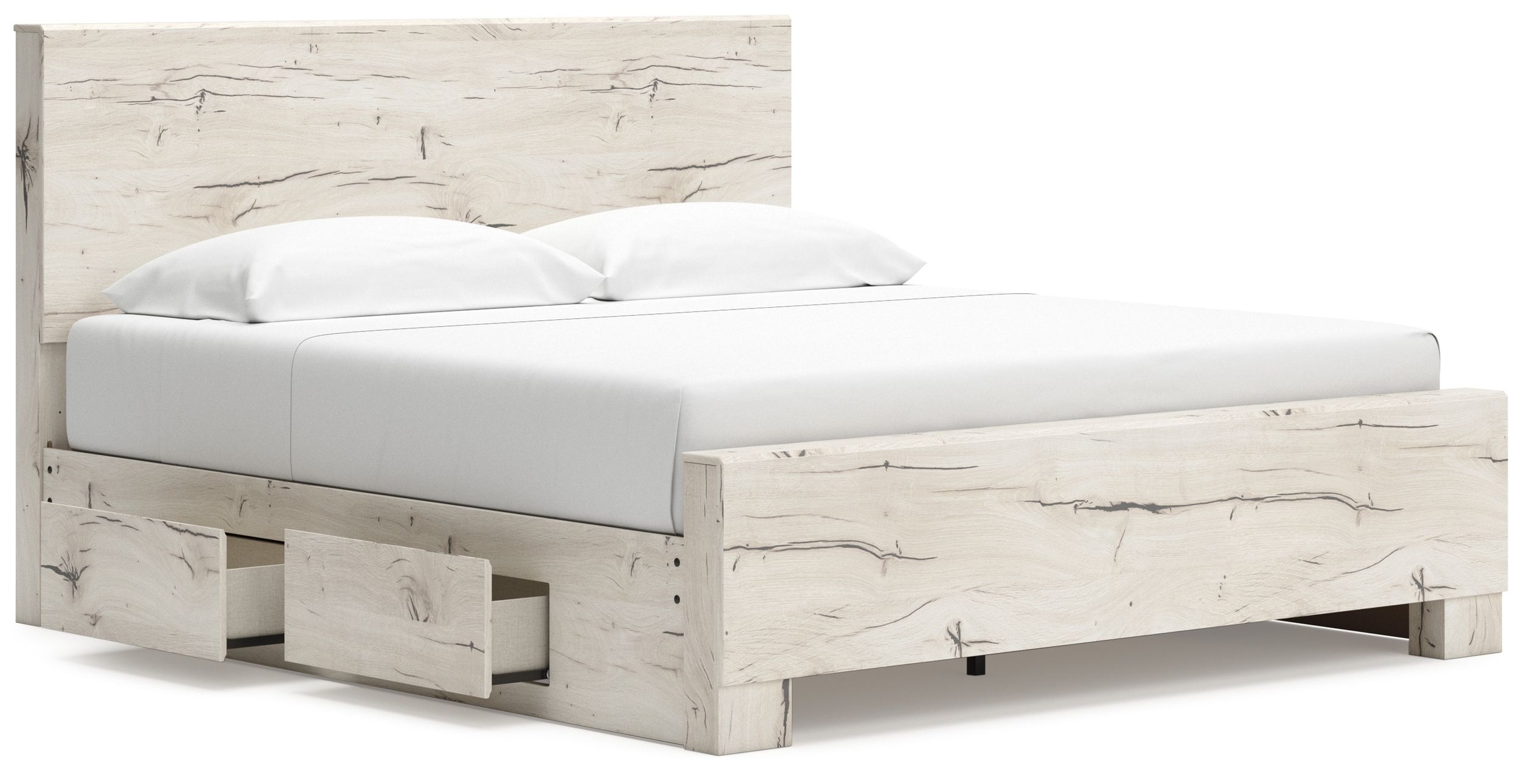 Lawroy MDF Panel Storage Bed w/4 Drawers, King Size