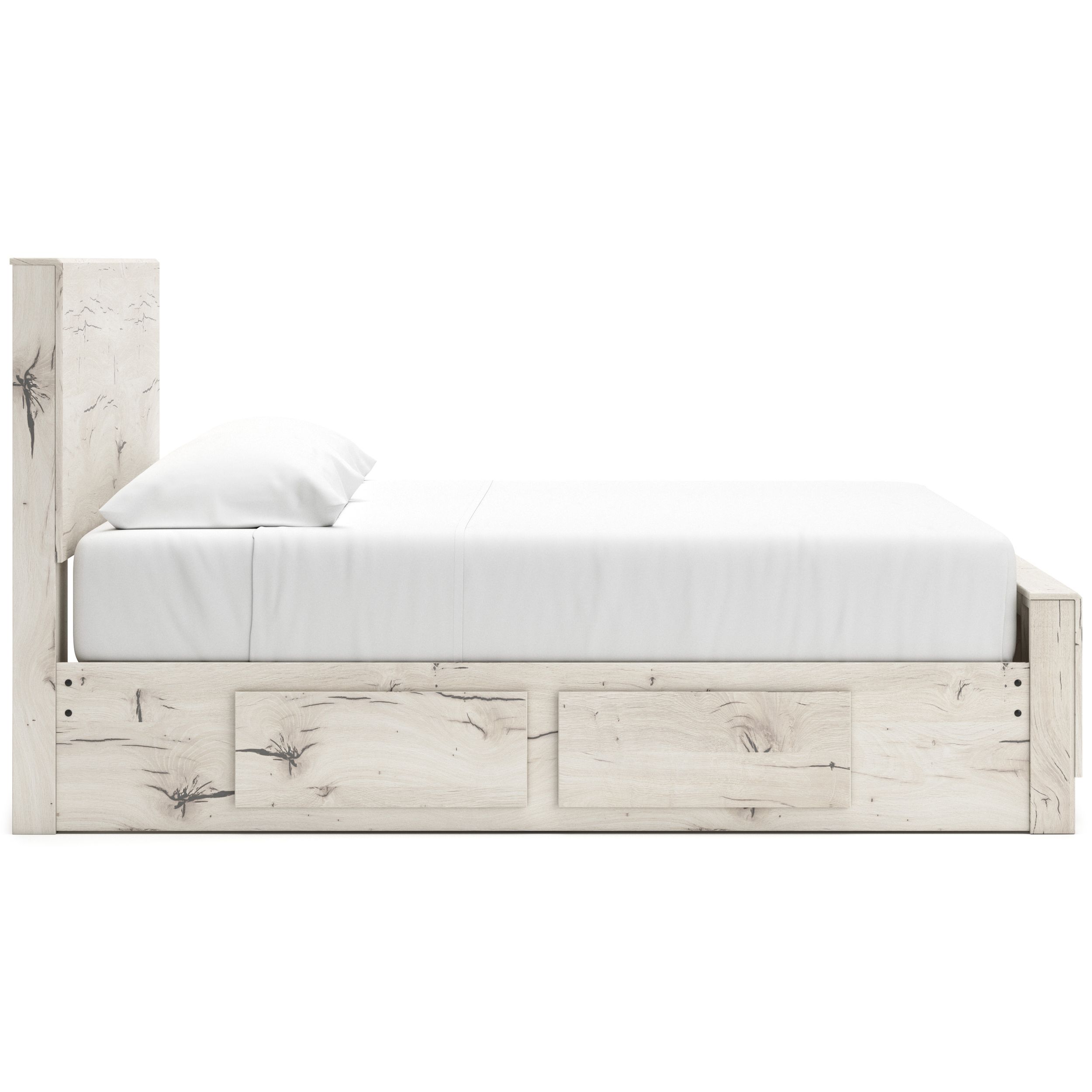 Lawroy MDF Panel Storage Bed w/4 Drawers, King Size