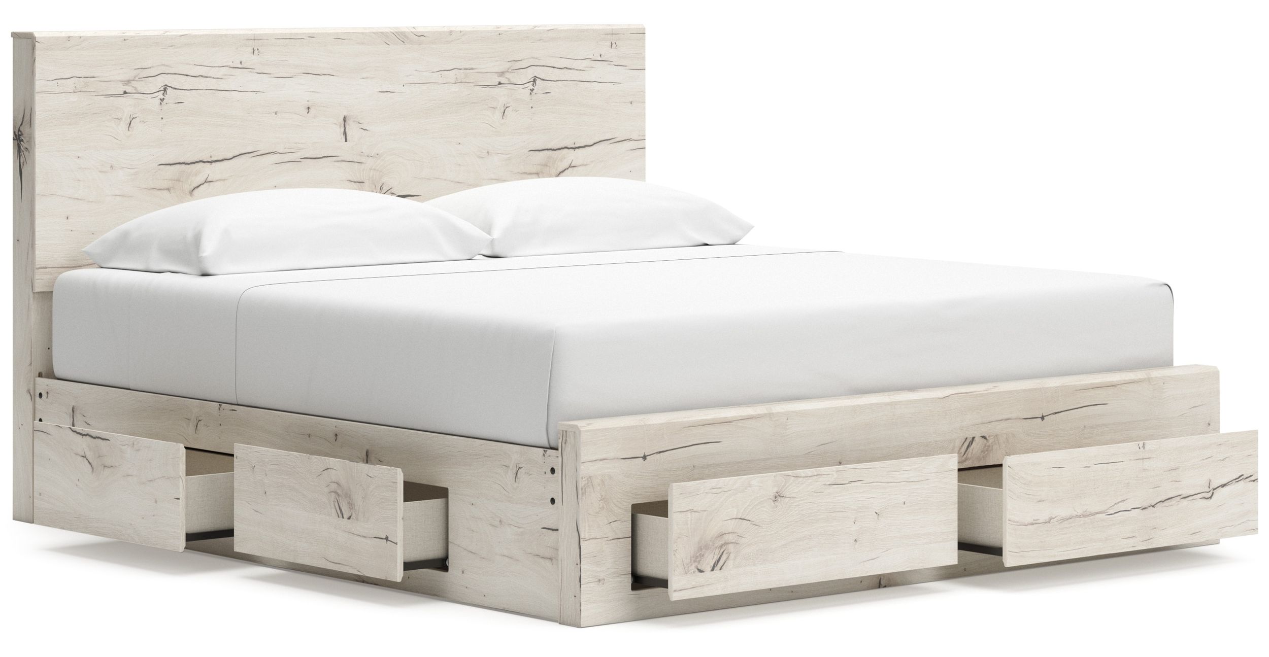 Lawroy MDF Panel Storage Bed w/6 Drawers, King Size
