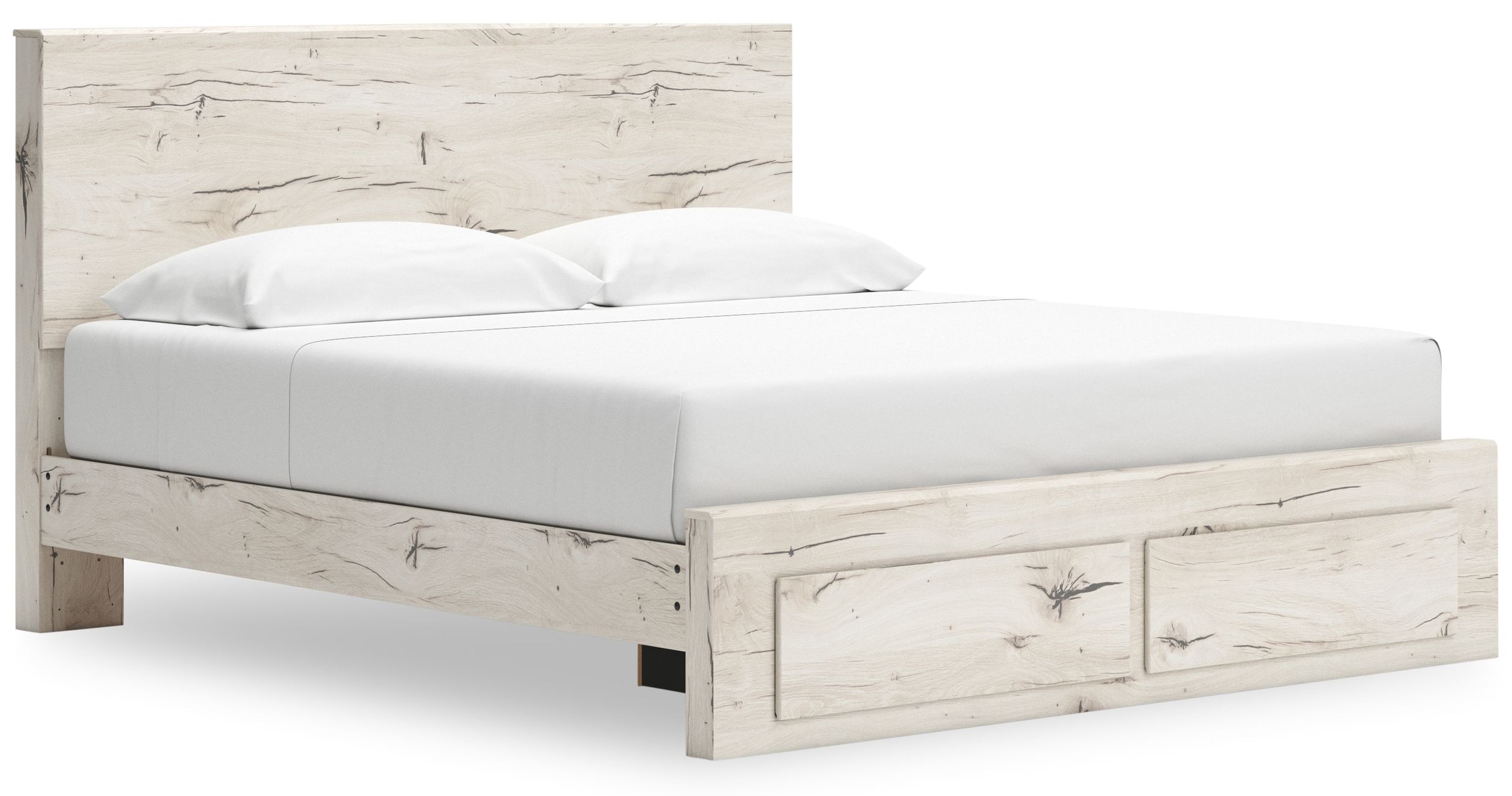 Lawroy MDF Panel Storage Bed w/2 Drawers, King Size