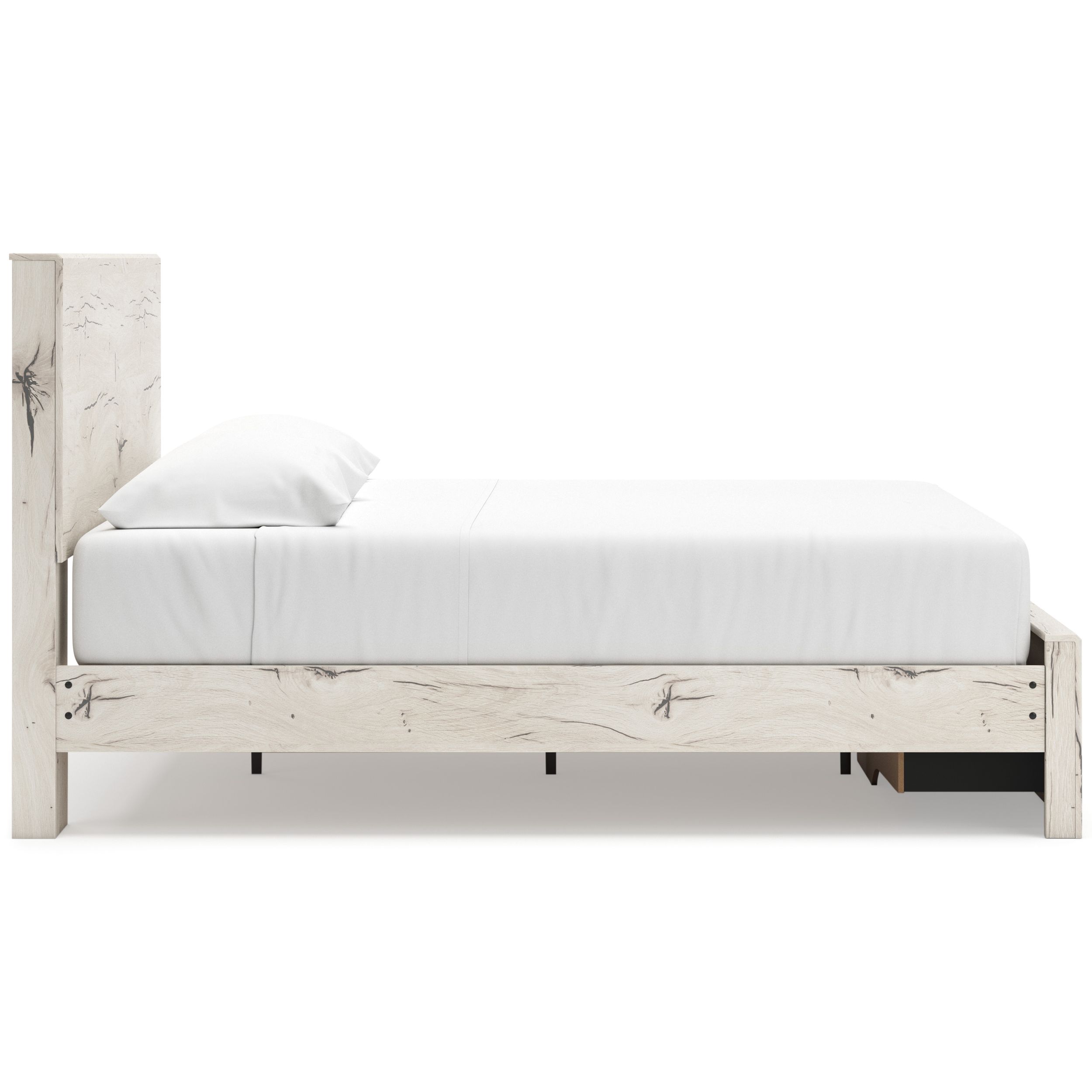 Lawroy MDF Panel Storage Bed w/2 Drawers, King Size