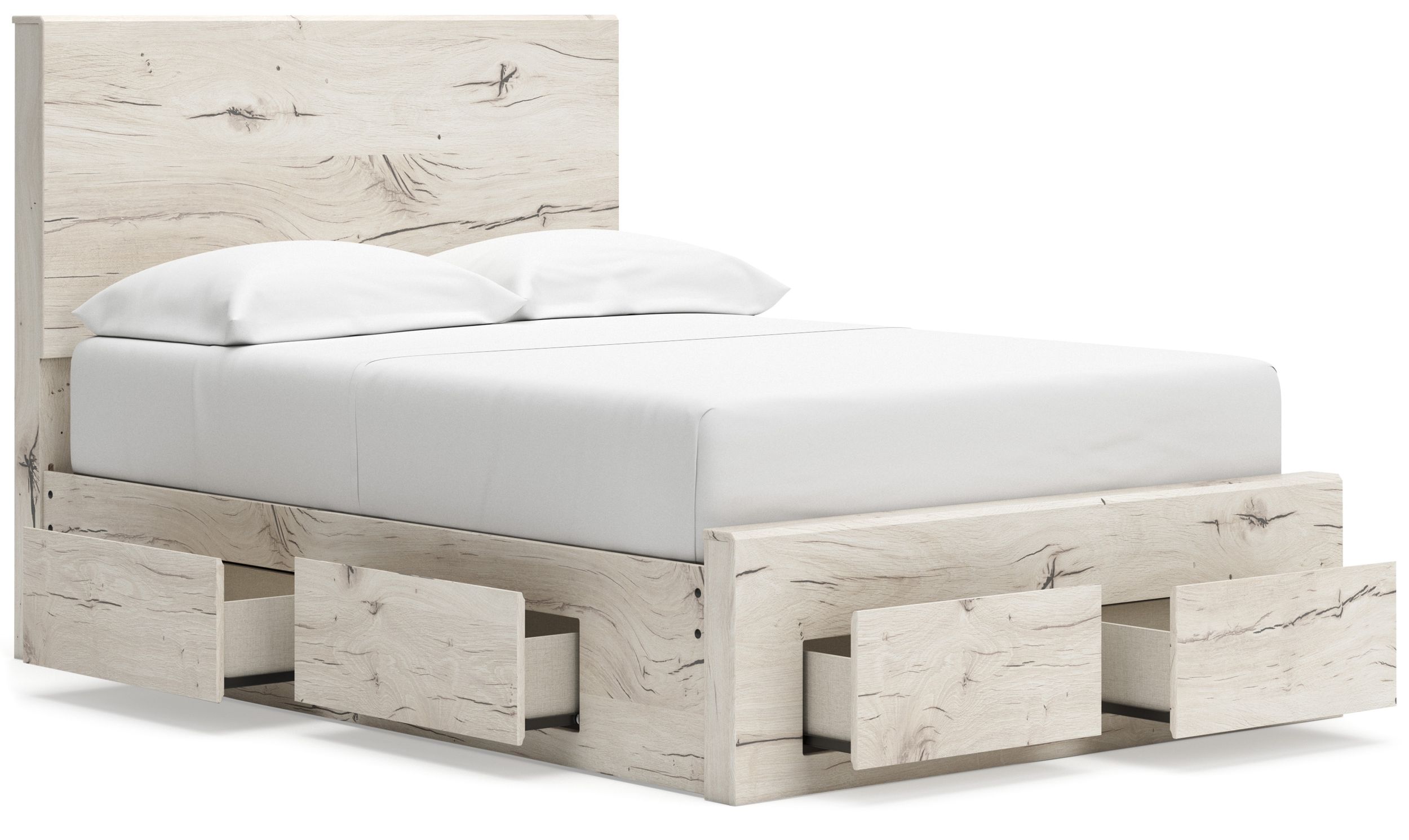 Lawroy MDF Panel Storage Bed w/6 Drawers, Queen Size