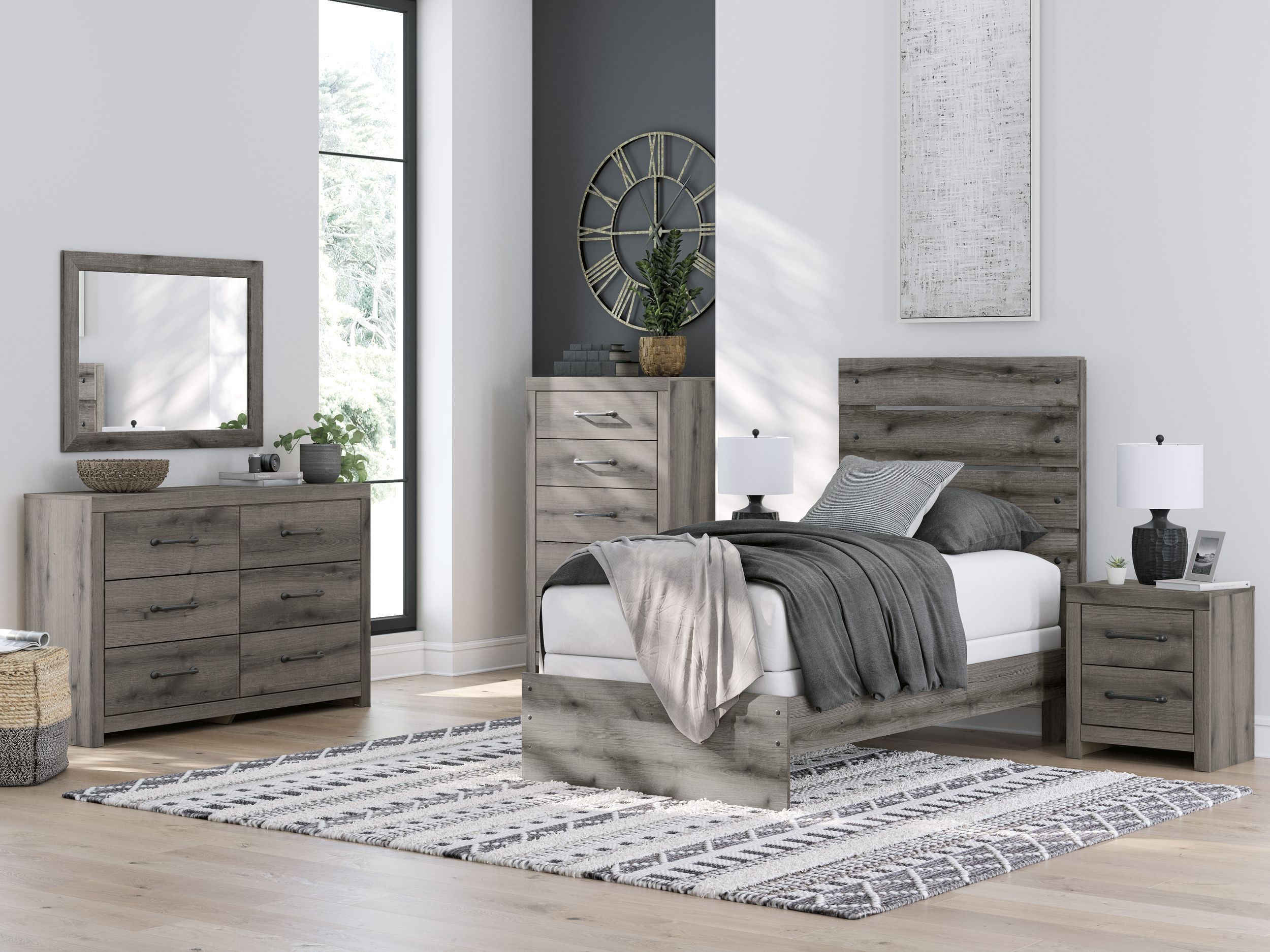 Graystorm MDF Panel Bedroom Set