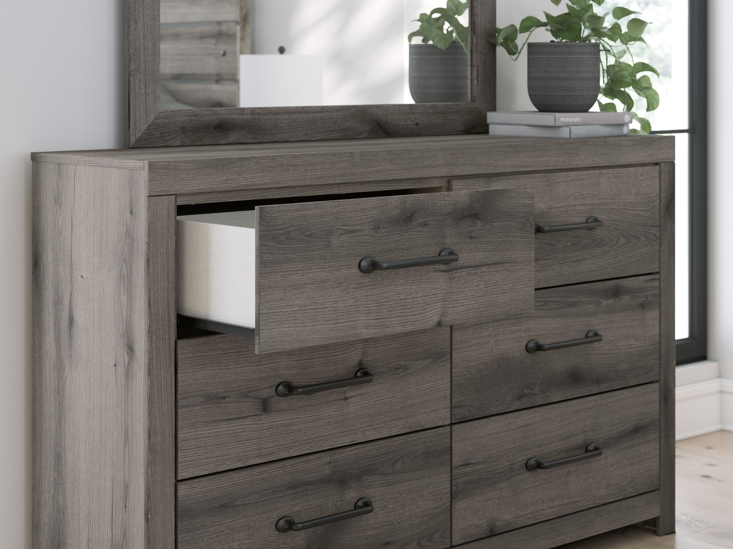 Graystorm MDF Panel Storage Bedroom Set w/4 Drawers