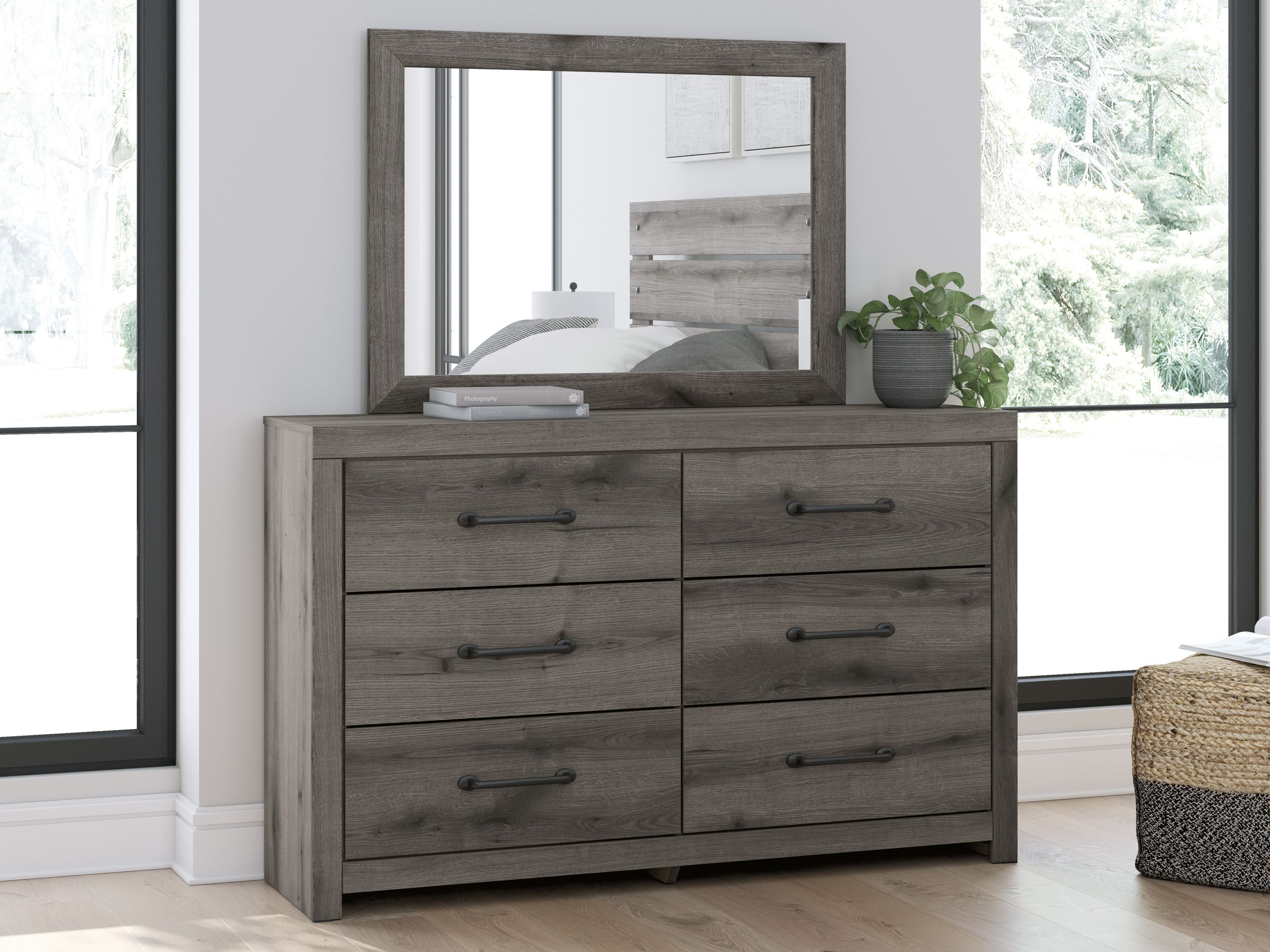 Graystorm MDF Double Dresser w/6 Drawers