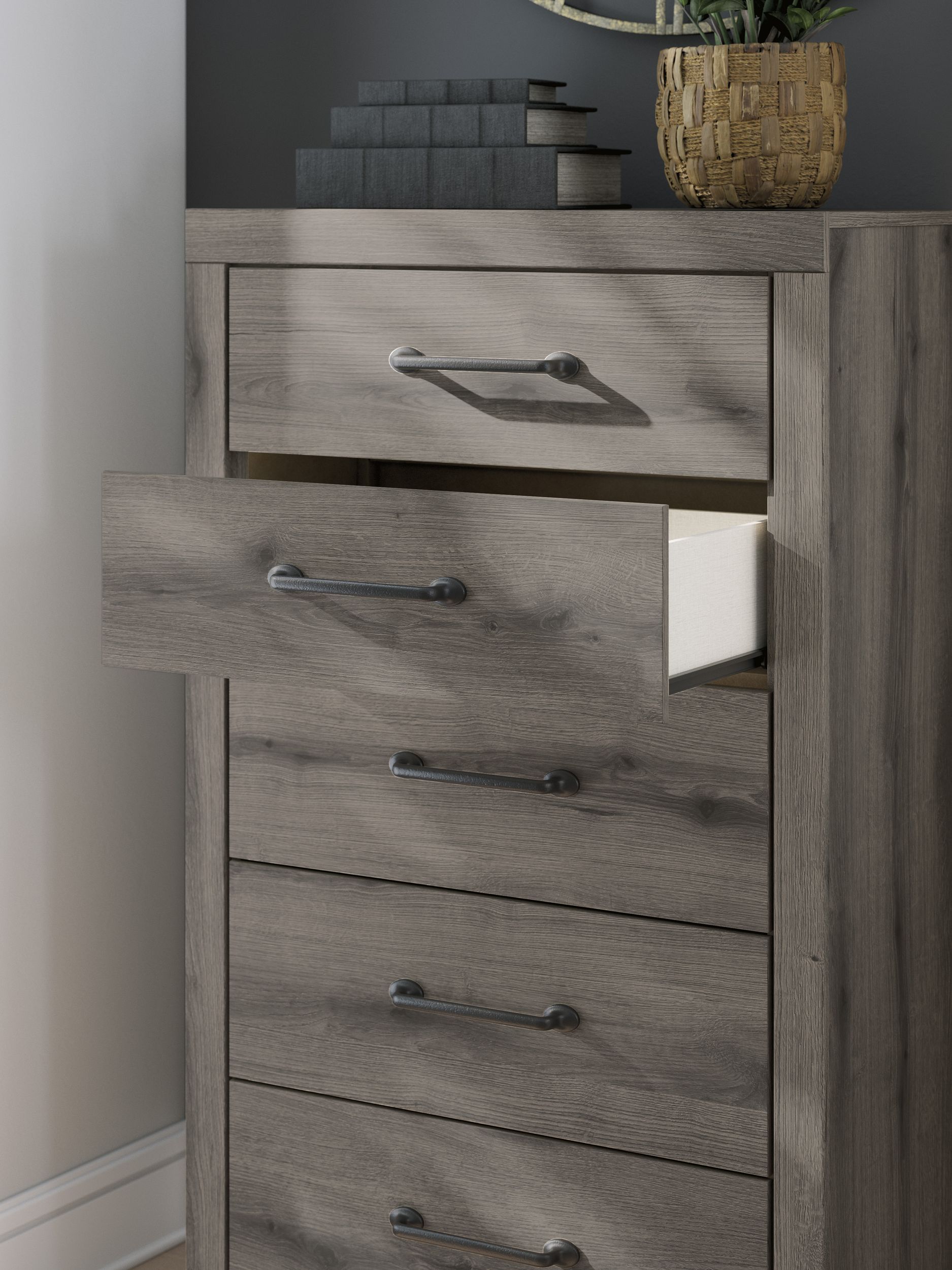 Graystorm MDF Panel Storage Bedroom Set w/2 Side Drawers