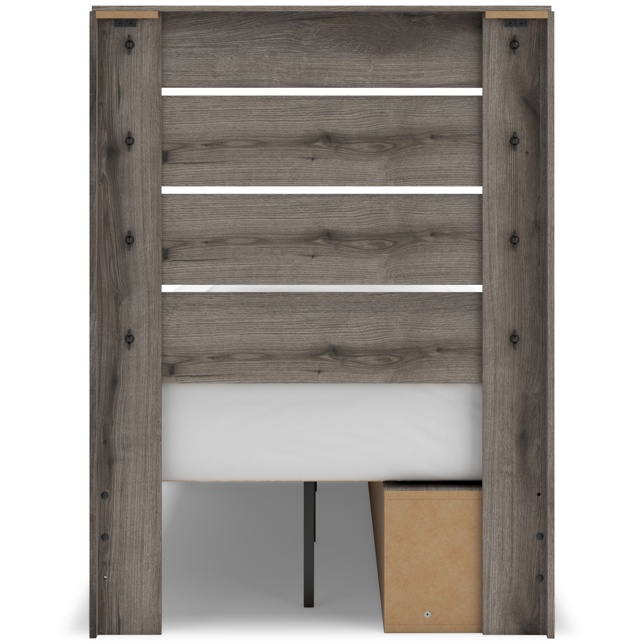Graystorm MDF Panel Storage Bed w/2 Side Drawers, Twin Size