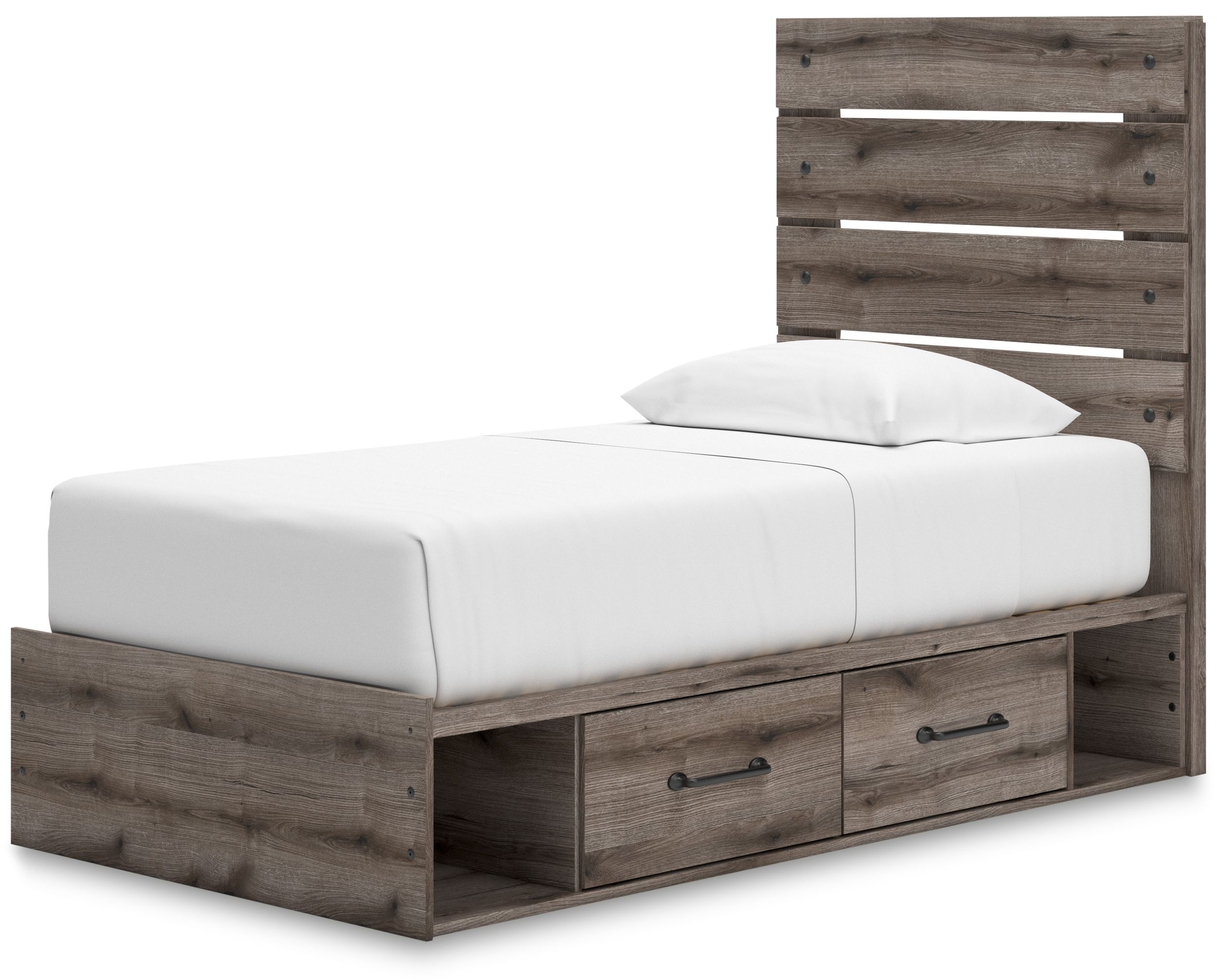 Graystorm MDF Panel Storage Bed w/4 Drawers