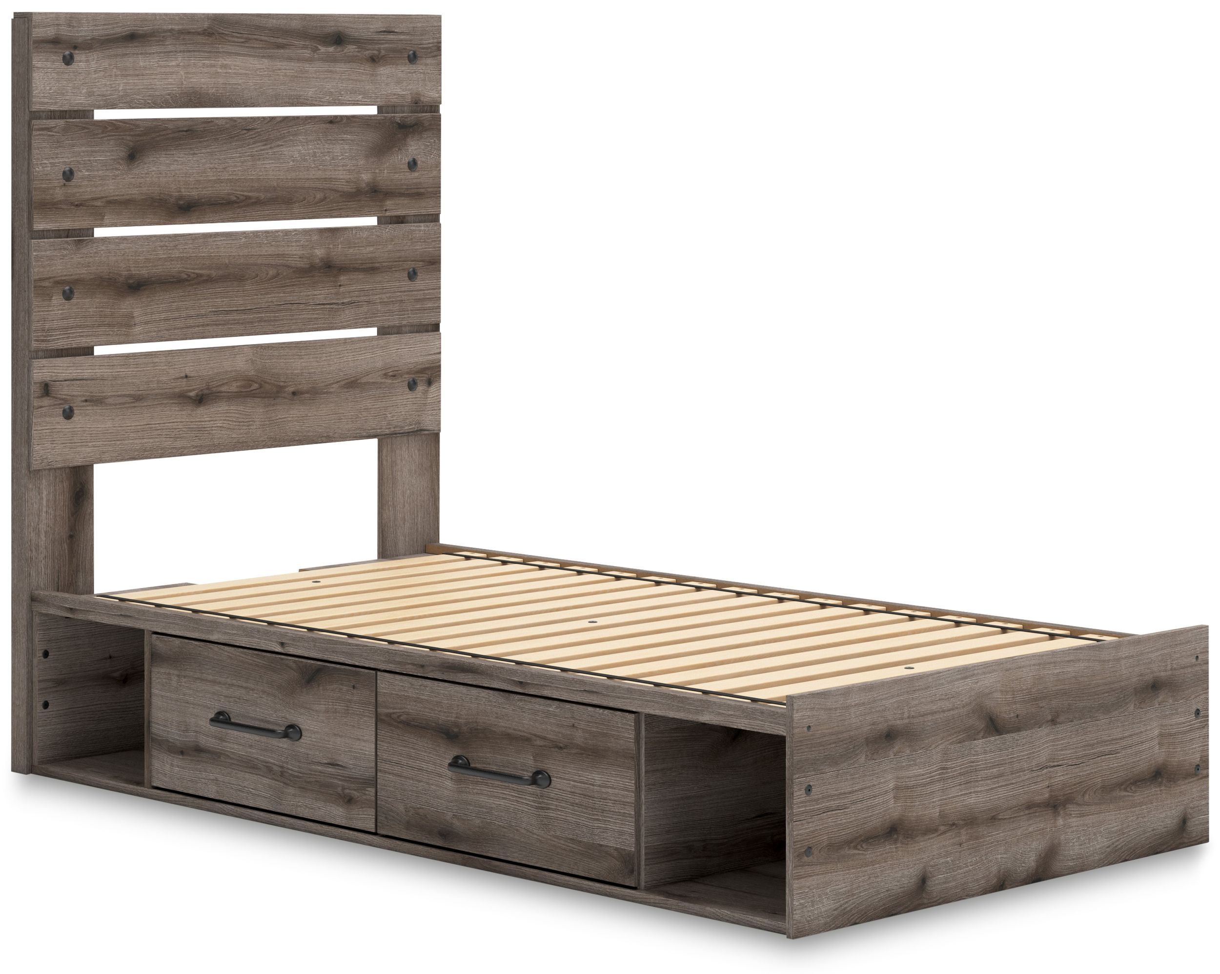 Graystorm MDF Panel Storage Bed w/4 Drawers