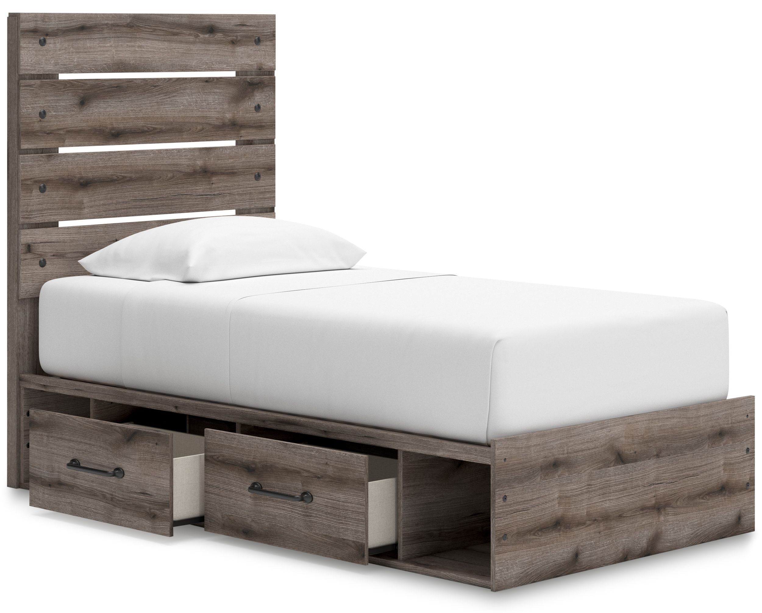 Graystorm MDF Panel Storage Bed w/4 Drawers