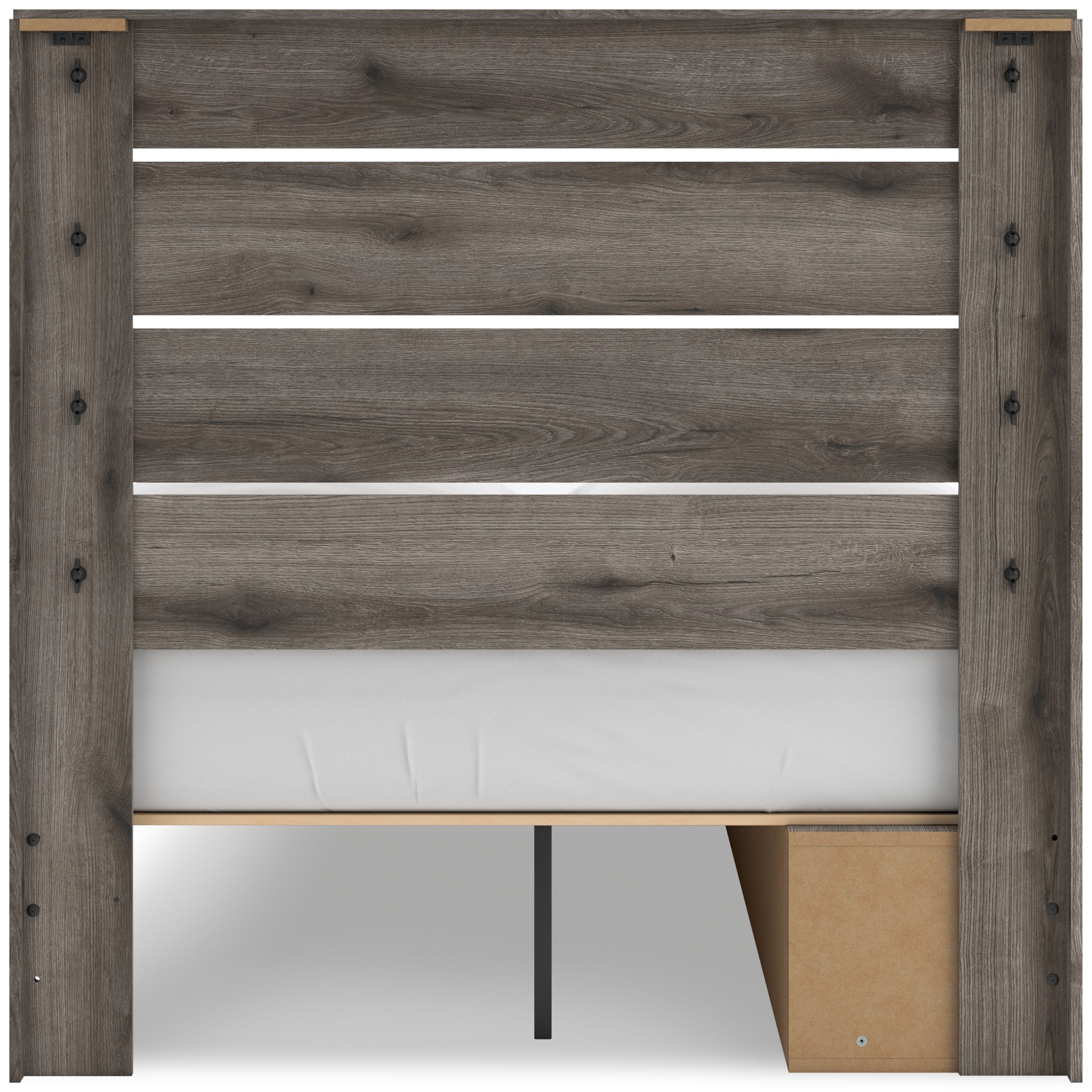 Graystorm MDF Panel Storage Bed w/2 Side Drawers, Queen Size