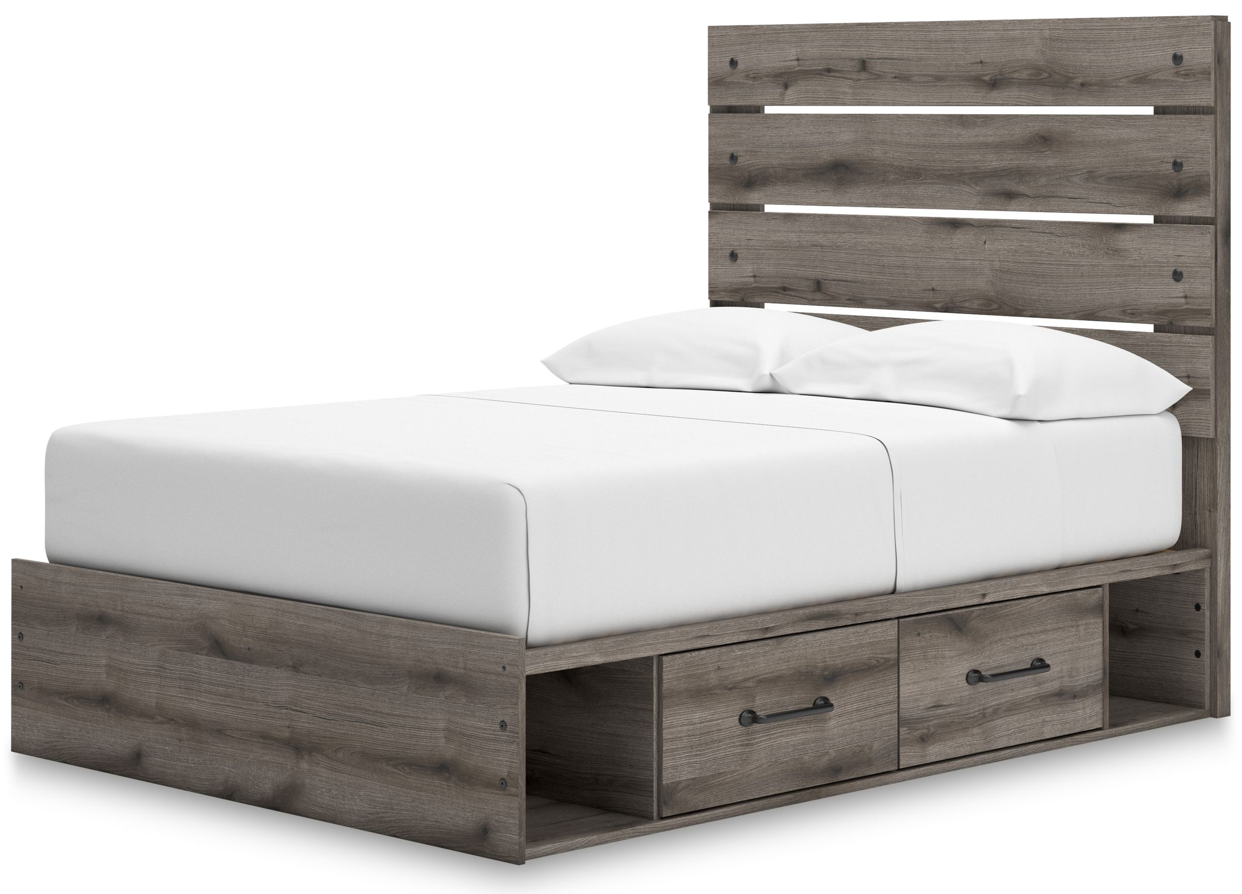 Graystorm MDF Panel Storage Bed w/4 Drawers, Full Size