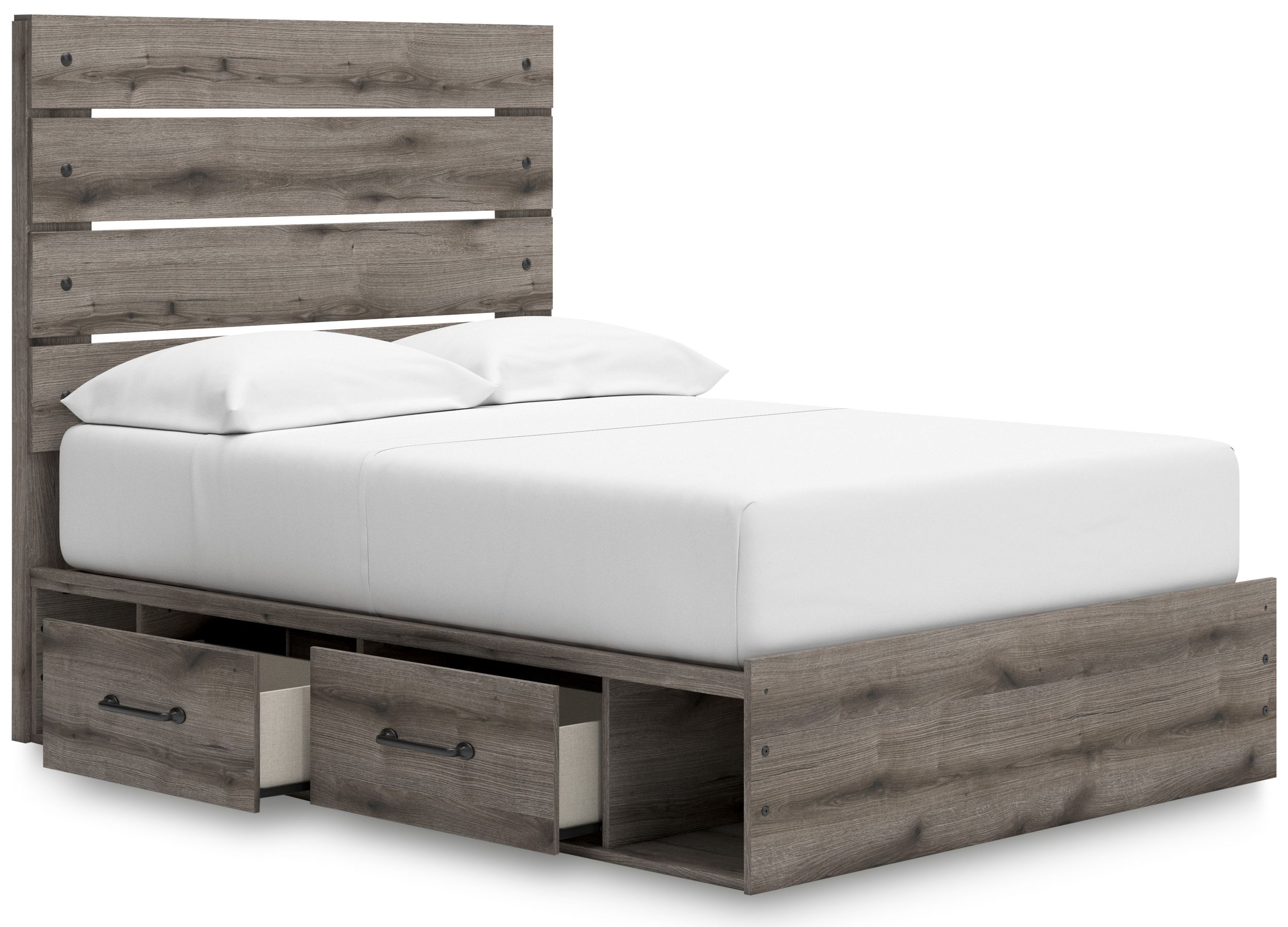 Graystorm MDF Panel Storage Bed w/4 Drawers, King Size