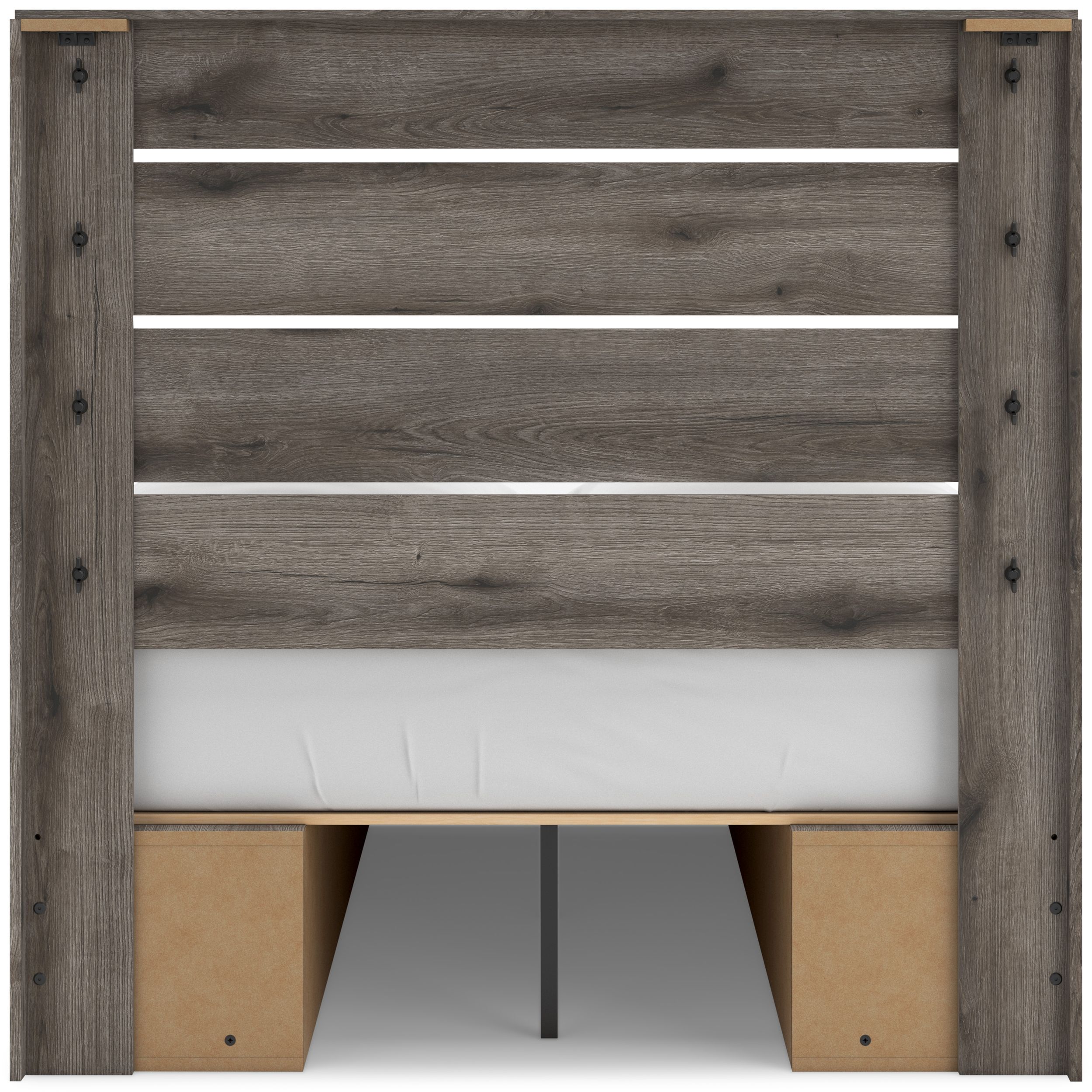 Graystorm MDF Panel Storage Bed w/4 Drawers, Full Size