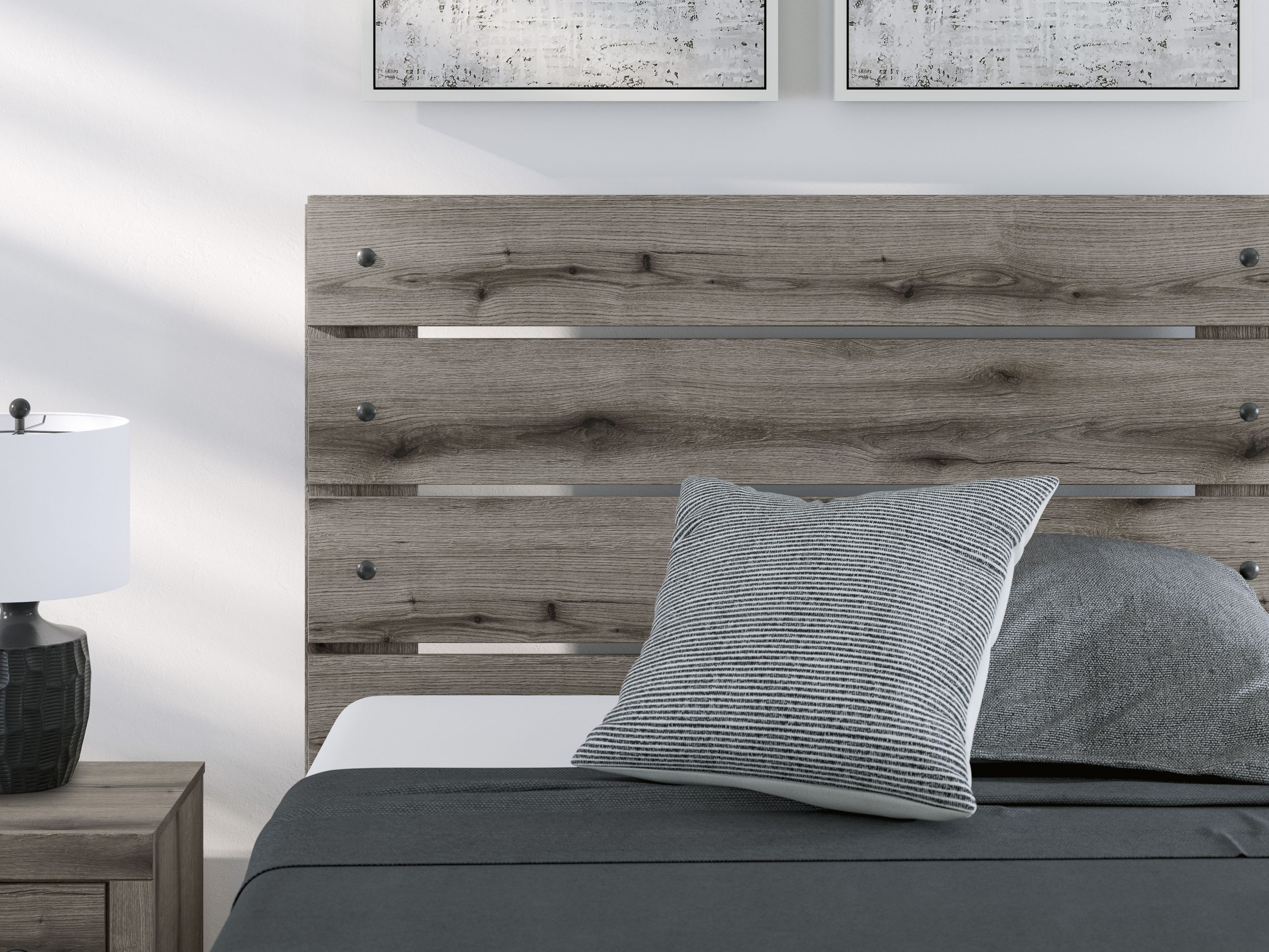 Graystorm MDF Panel Storage Bed w/4 Drawers, King Size