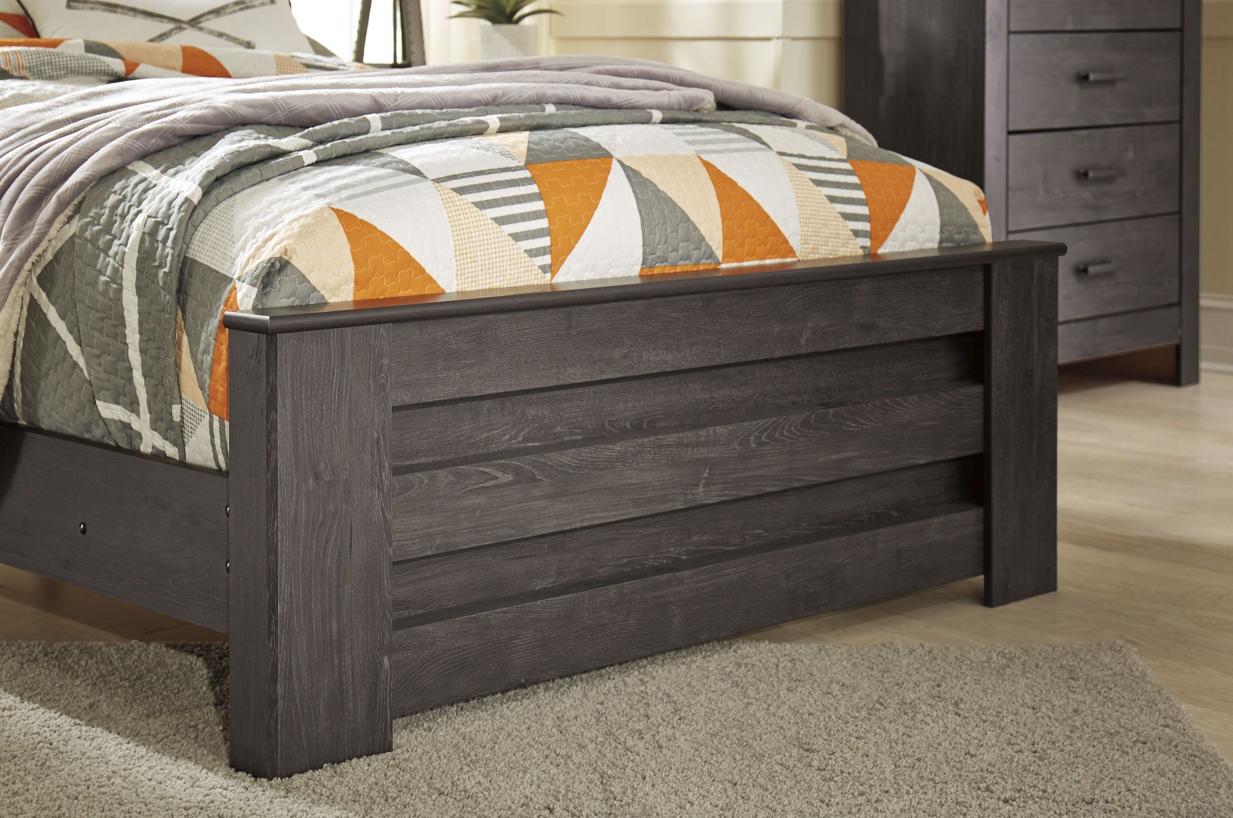 Brinxton MDF/Wood Veneer Panel Bed, King Size