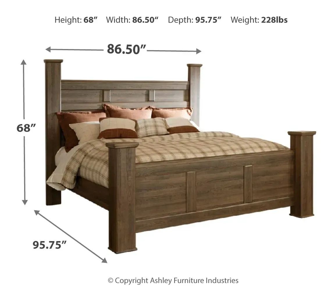 Juararo Wood Poster Bed, King Size