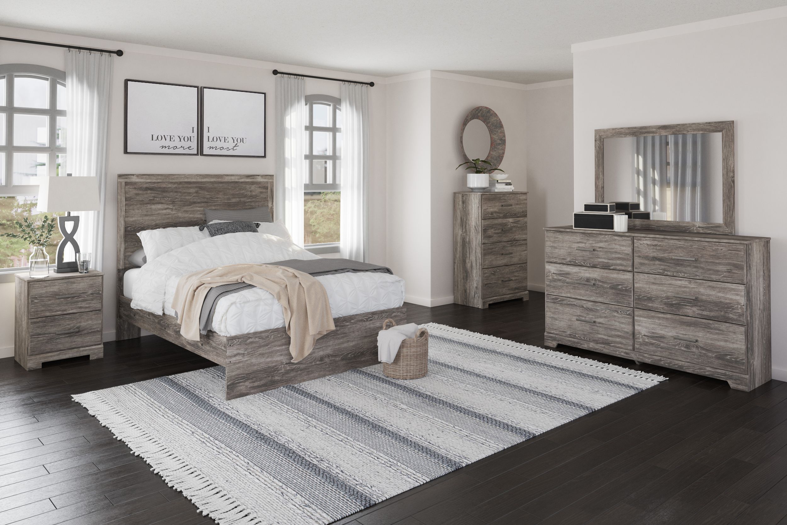 Ralinksi Wood/Decorative Laminate Bedroom Set