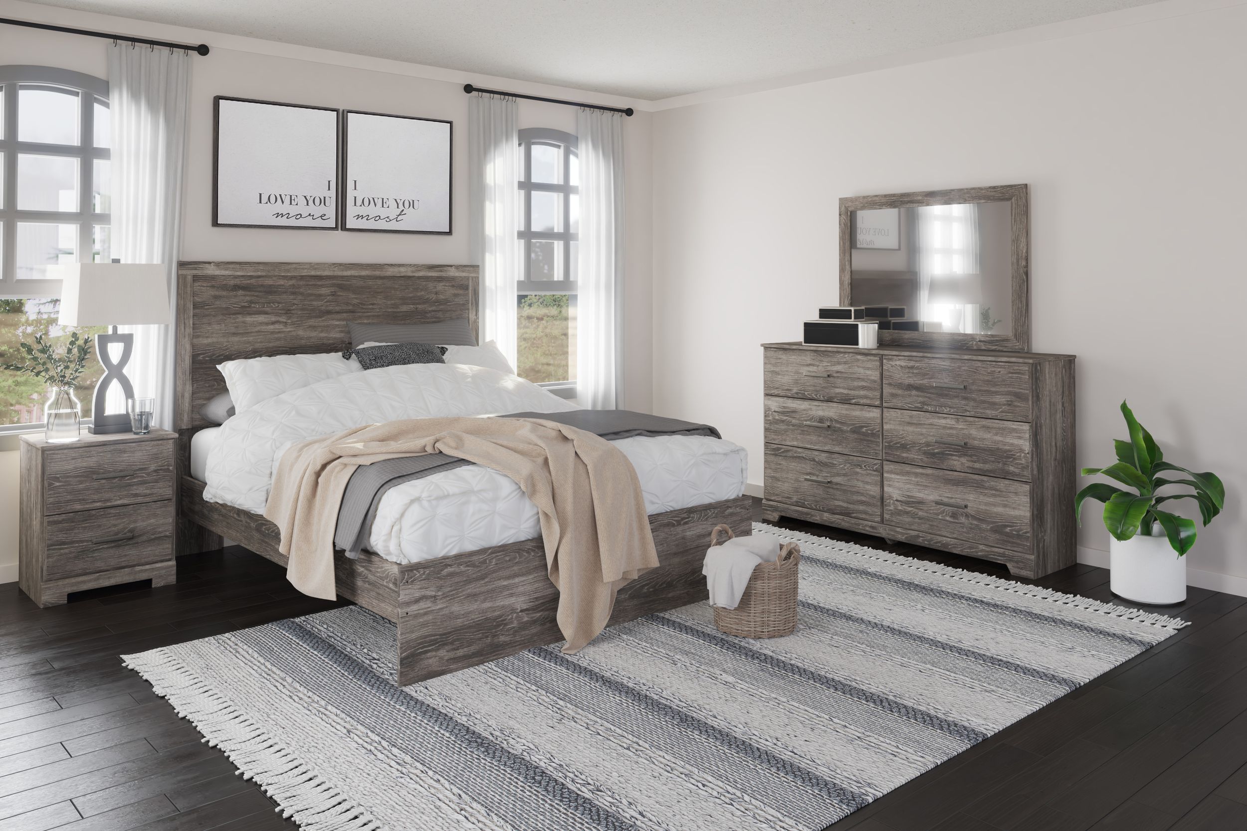 Ralinksi Wood/Decorative Laminate Bedroom Set