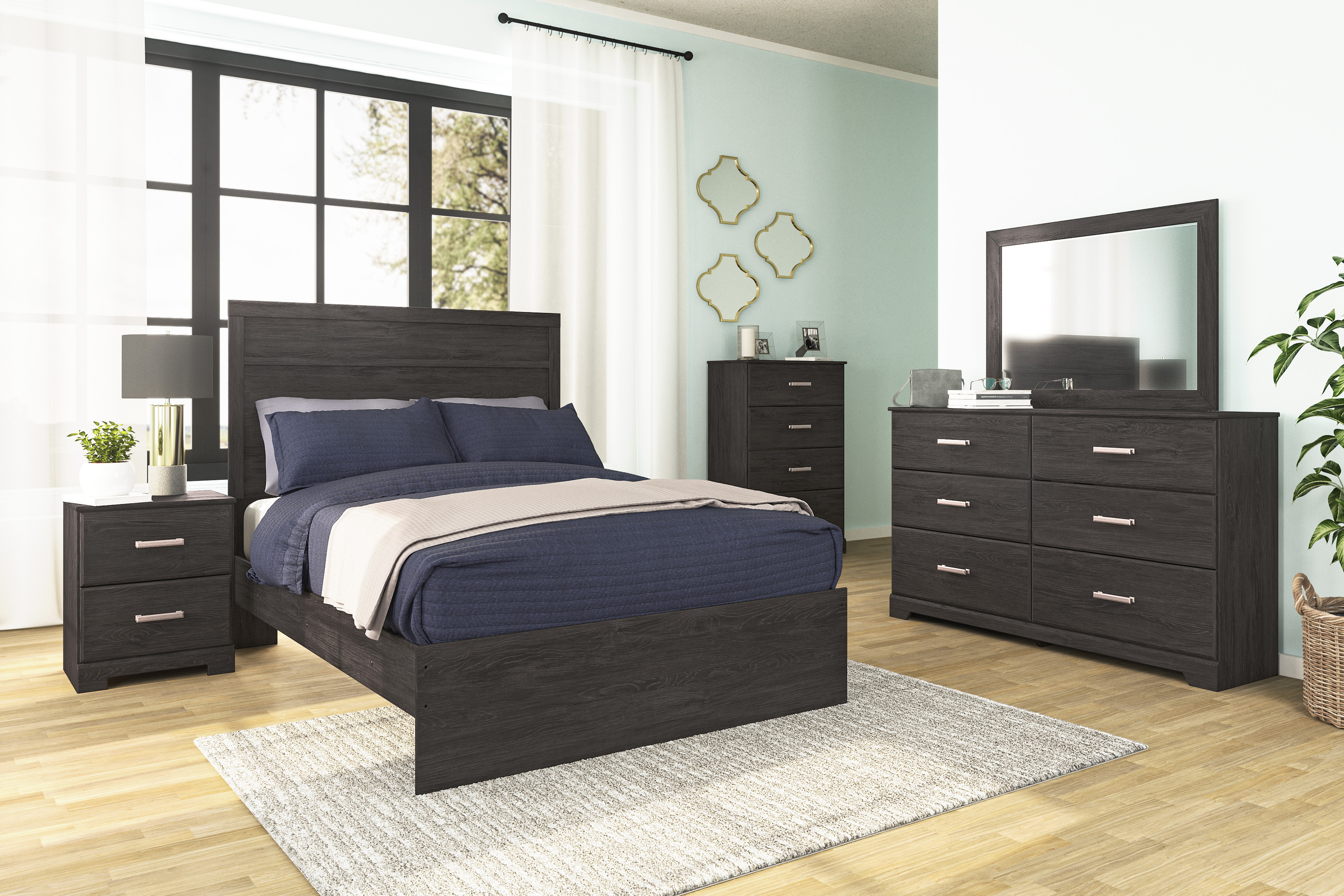 Belachime Wood/Decorative Laminate Bedroom Set