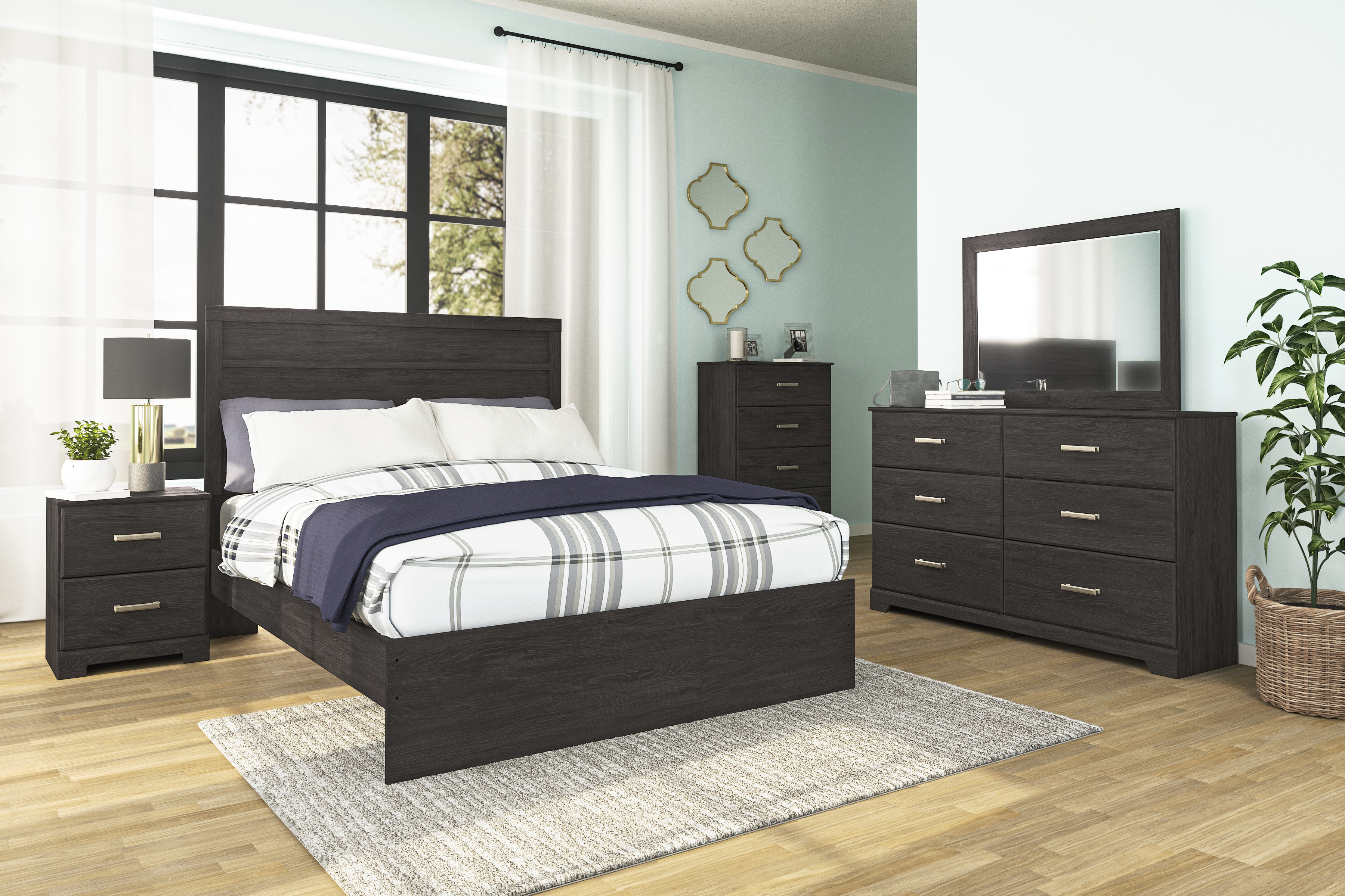 Belachime Wood/Decorative Laminate Bedroom Set