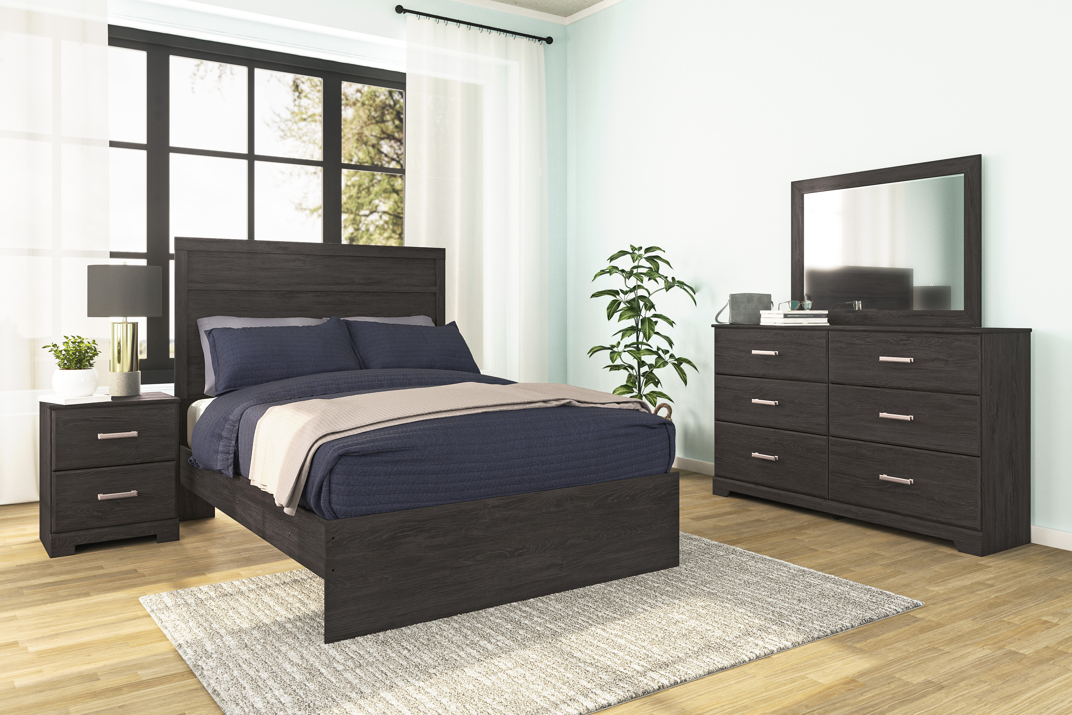 Belachime Wood/Decorative Laminate Bedroom Set