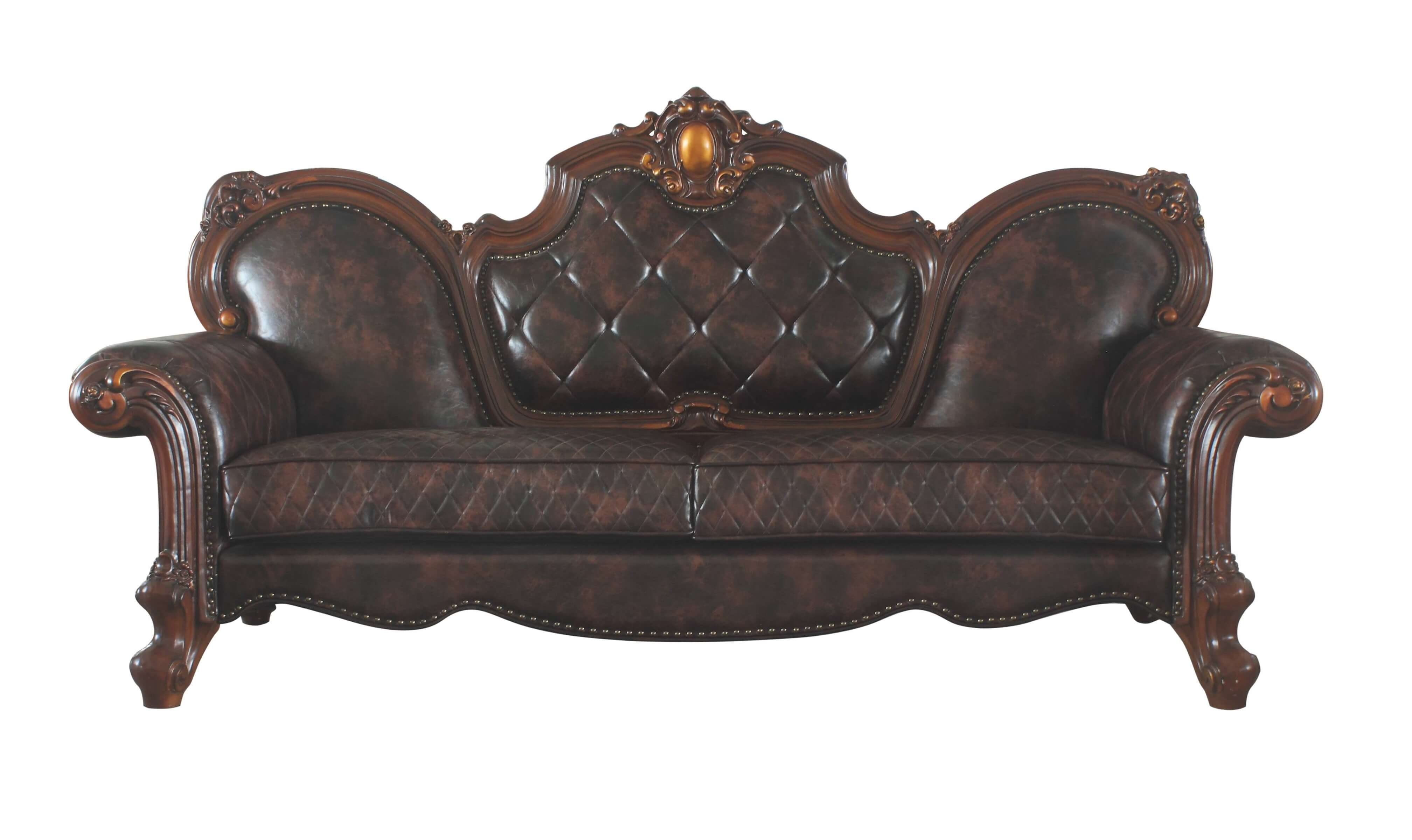 Picardy Wood/PU Sofa